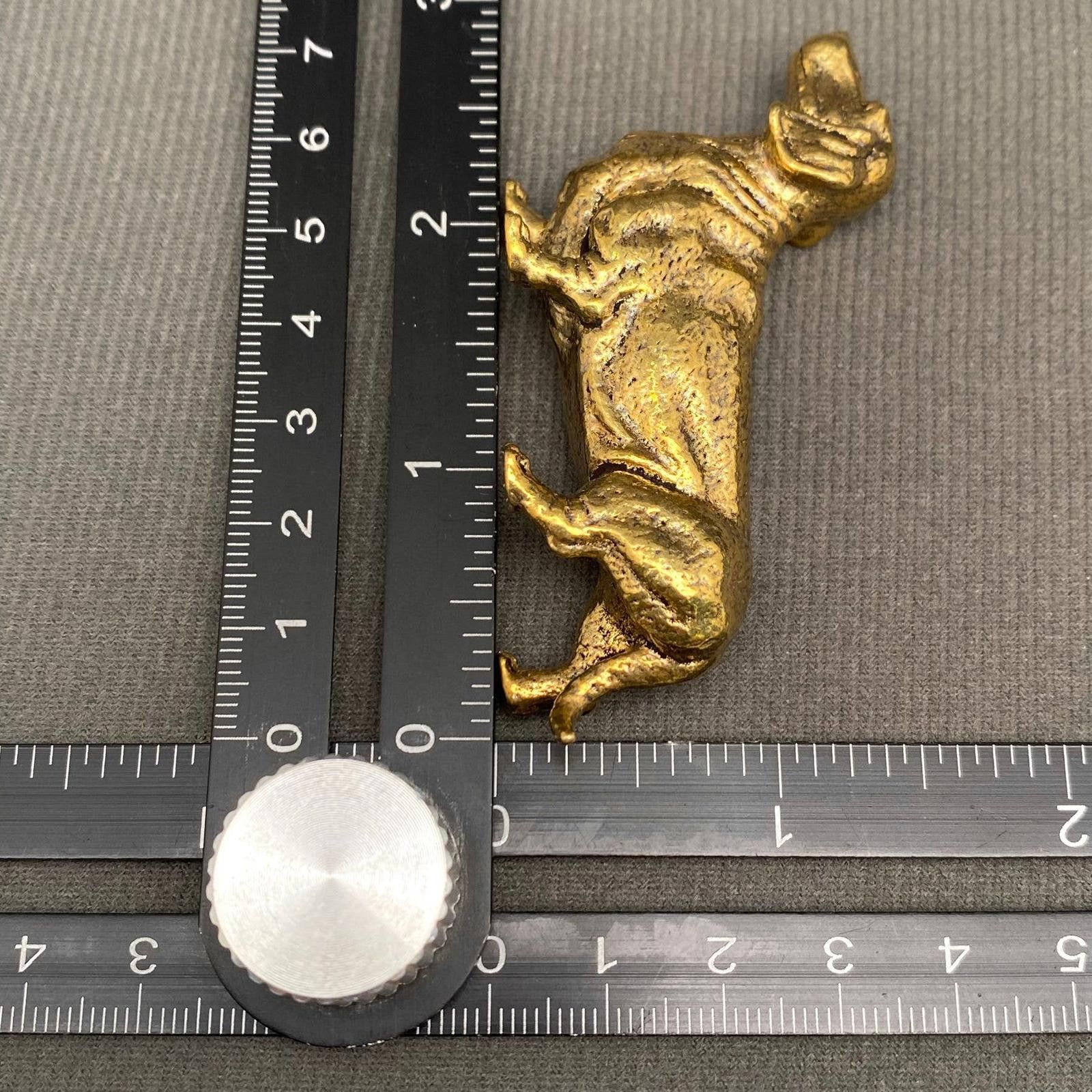 The Unbranded Brand Brass Dachshund Dog Figurine Size ONE SIZE - 3 Thumbnail
