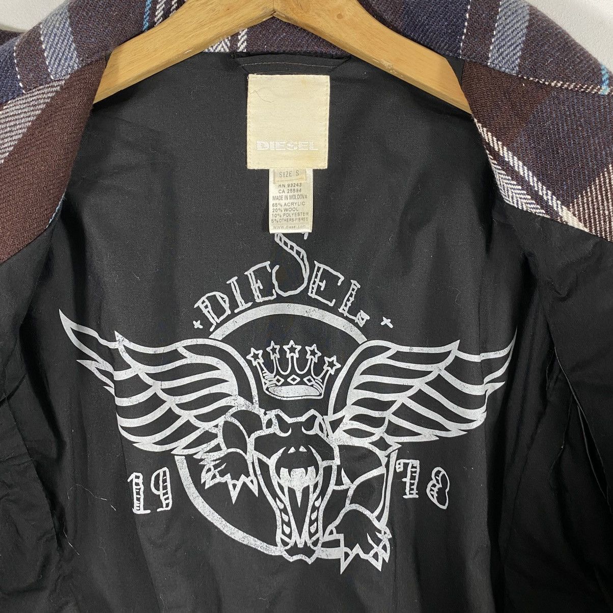 Diesel × Diesel Black Gold Vintage Diesel Wool Button/Zipper Jacket S Size Brown Colour Size US S / EU 44-46 / 1 - 10 Thumbnail