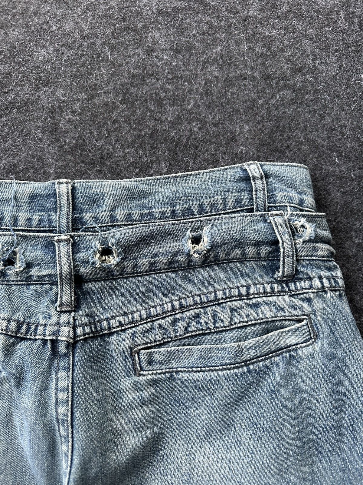 Beauty Beast × If Six Was Nine × In The Attic Vintage In The Attic Double Waist Distressed Denim D448 Size US 30 / EU 46 - 13 Thumbnail