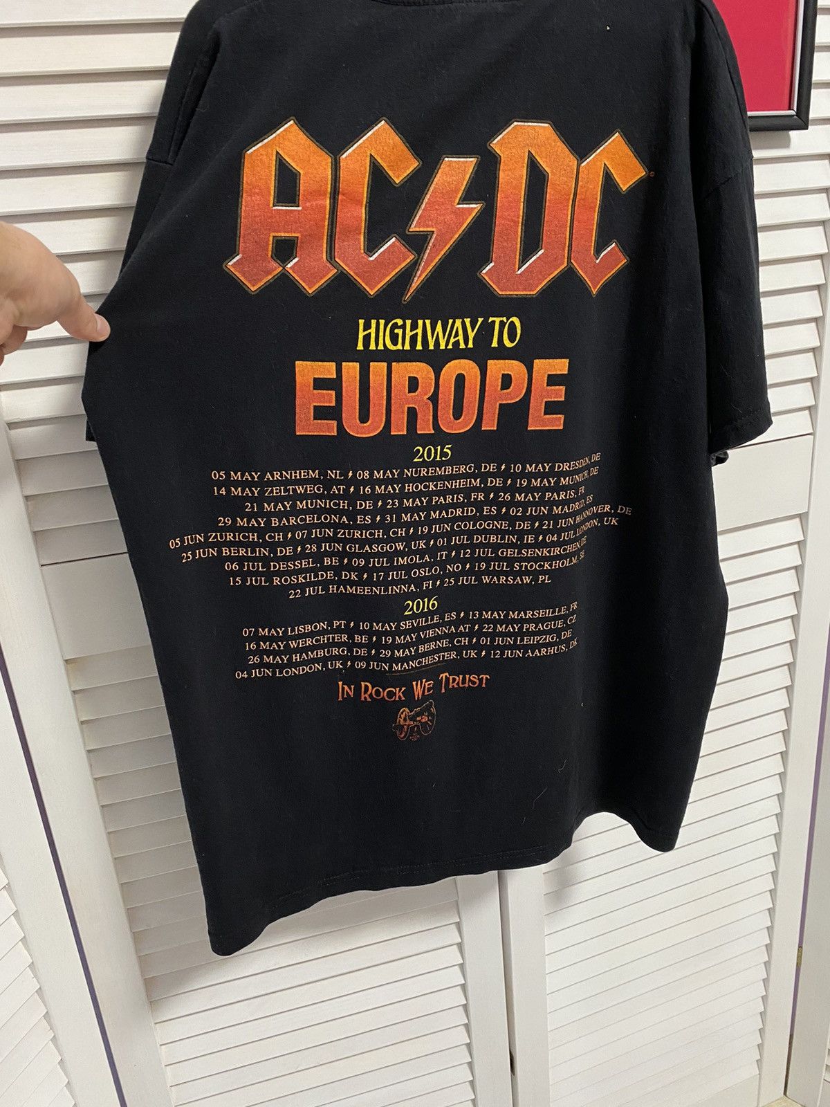 AC/DC T Shirt Tee AC/DC TOUR Highway To Europe Double Big Logo Size US L / EU 52-54 / 3 - 5 Thumbnail