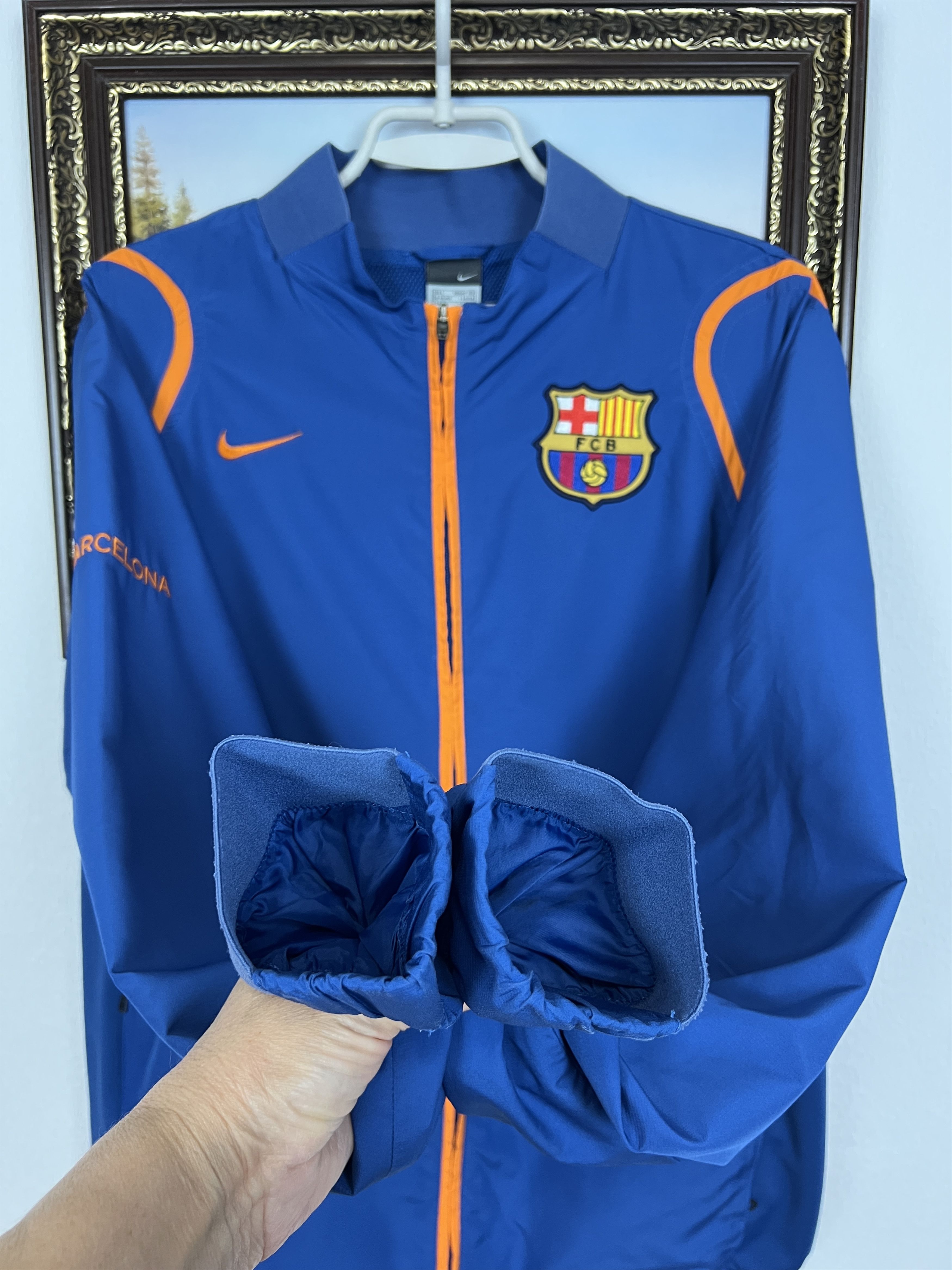 Nike Vintage Nike Barcelona Football Jacket Soccer Track Top Blue Size US L / EU 52-54 / 3 - 6 Thumbnail