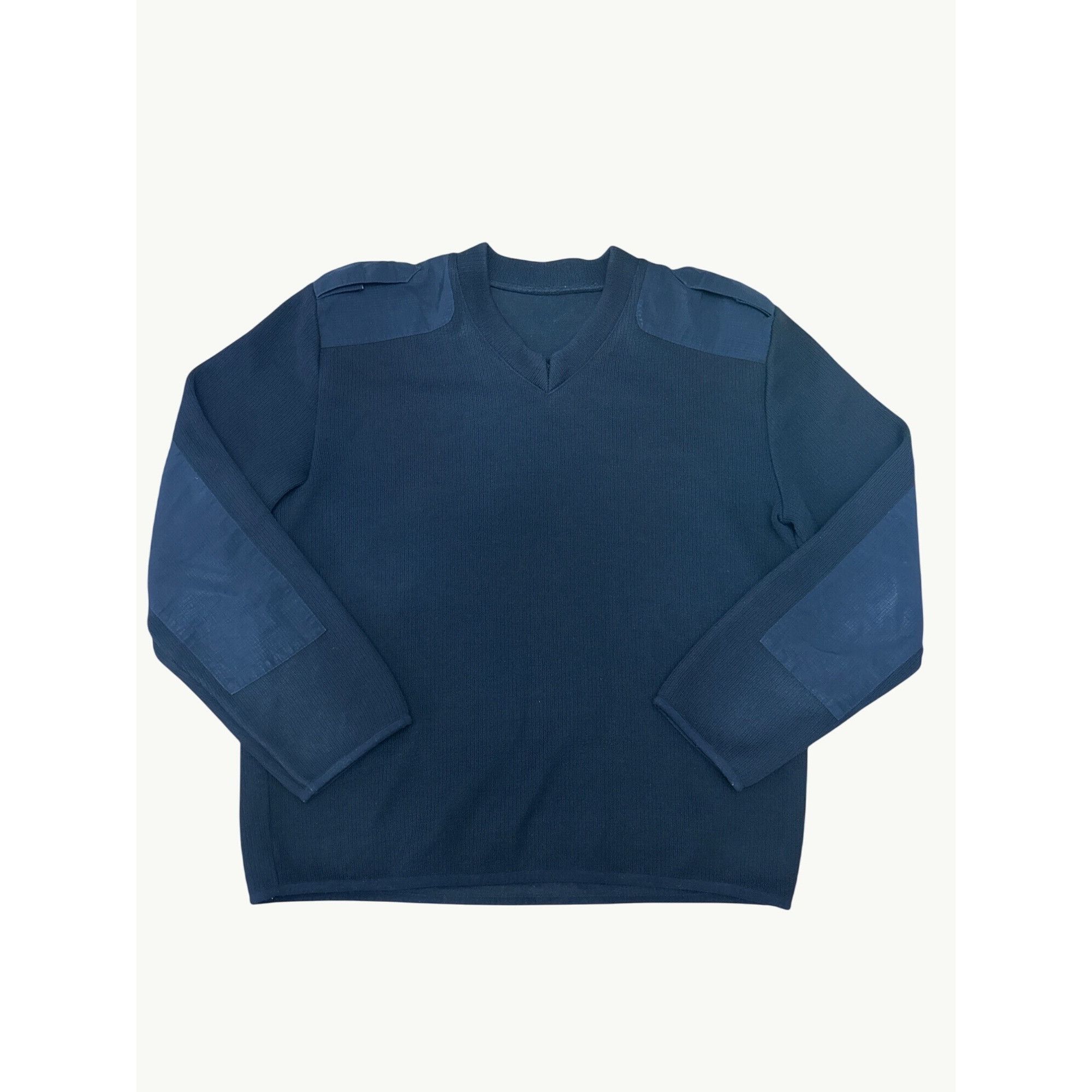 Other Military Style V Neck Sweater With Reinforced Shoulder Elbow Size US L / EU 52-54 / 3 - 1 Thumbnail