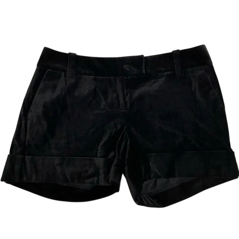 Oakton Limited The Limited Drew Fit Black Velvet Shorts Women Sz 8 Cuffed Size 30" / US 8 / IT 44 - 2 Thumbnail