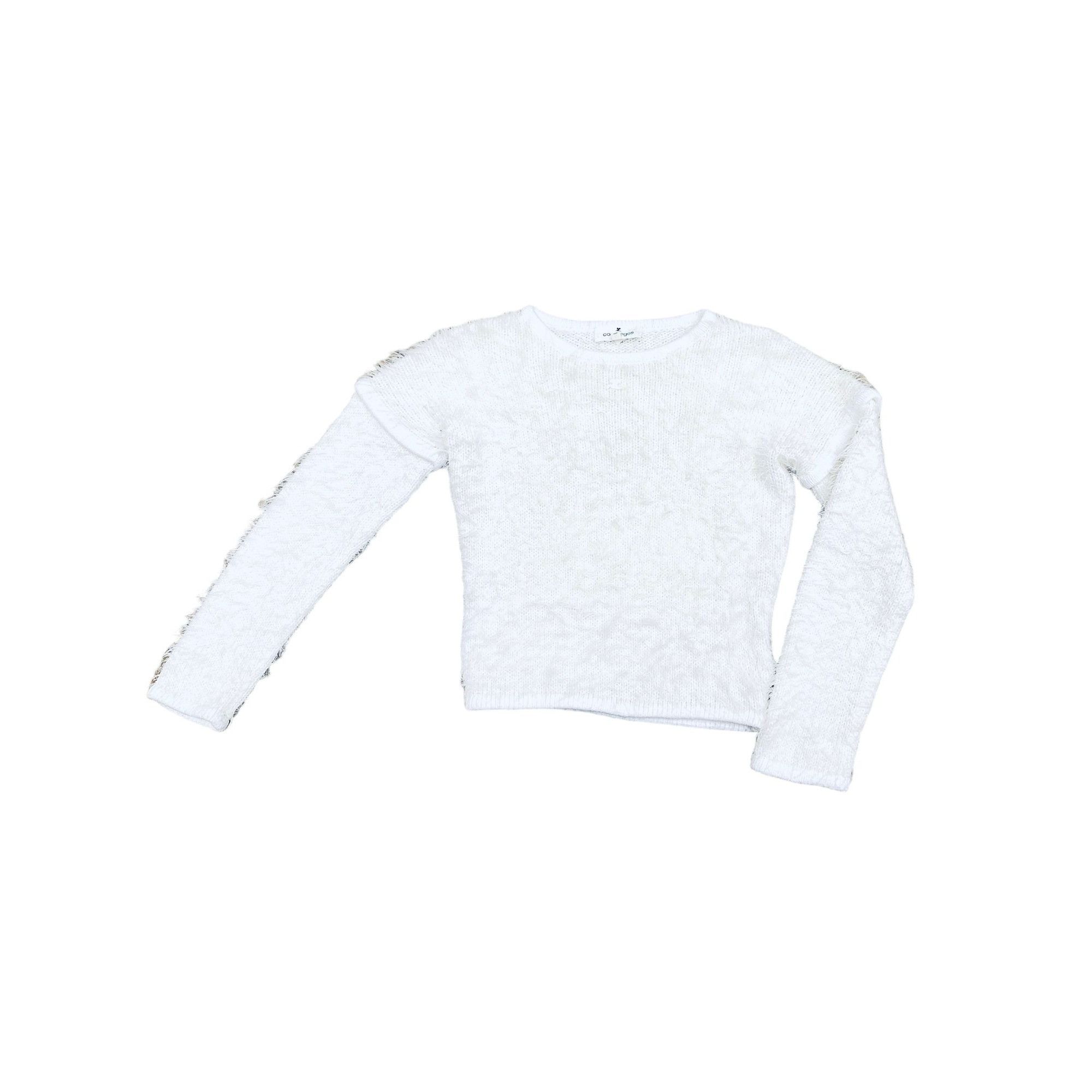 image of Courreges White Fuzzy Wool Sweater, Women's (Size Small)