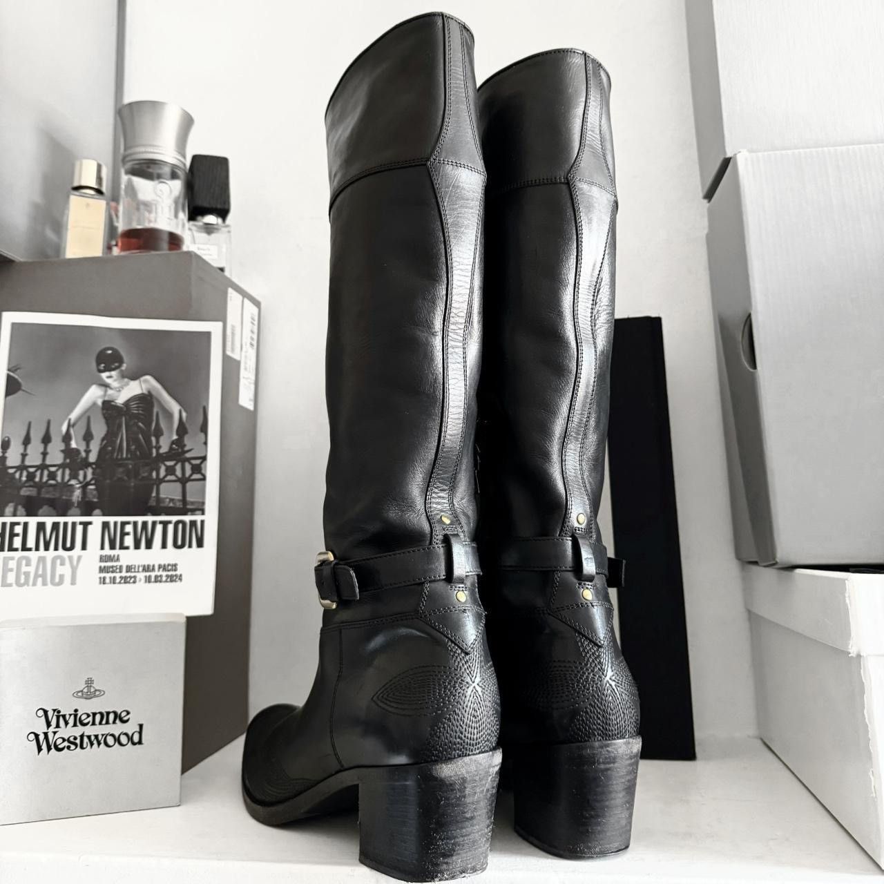Prada Prada Archive Vintage biker gladiator boots with many belts Size US 8 / IT 38 - 2 Thumbnail