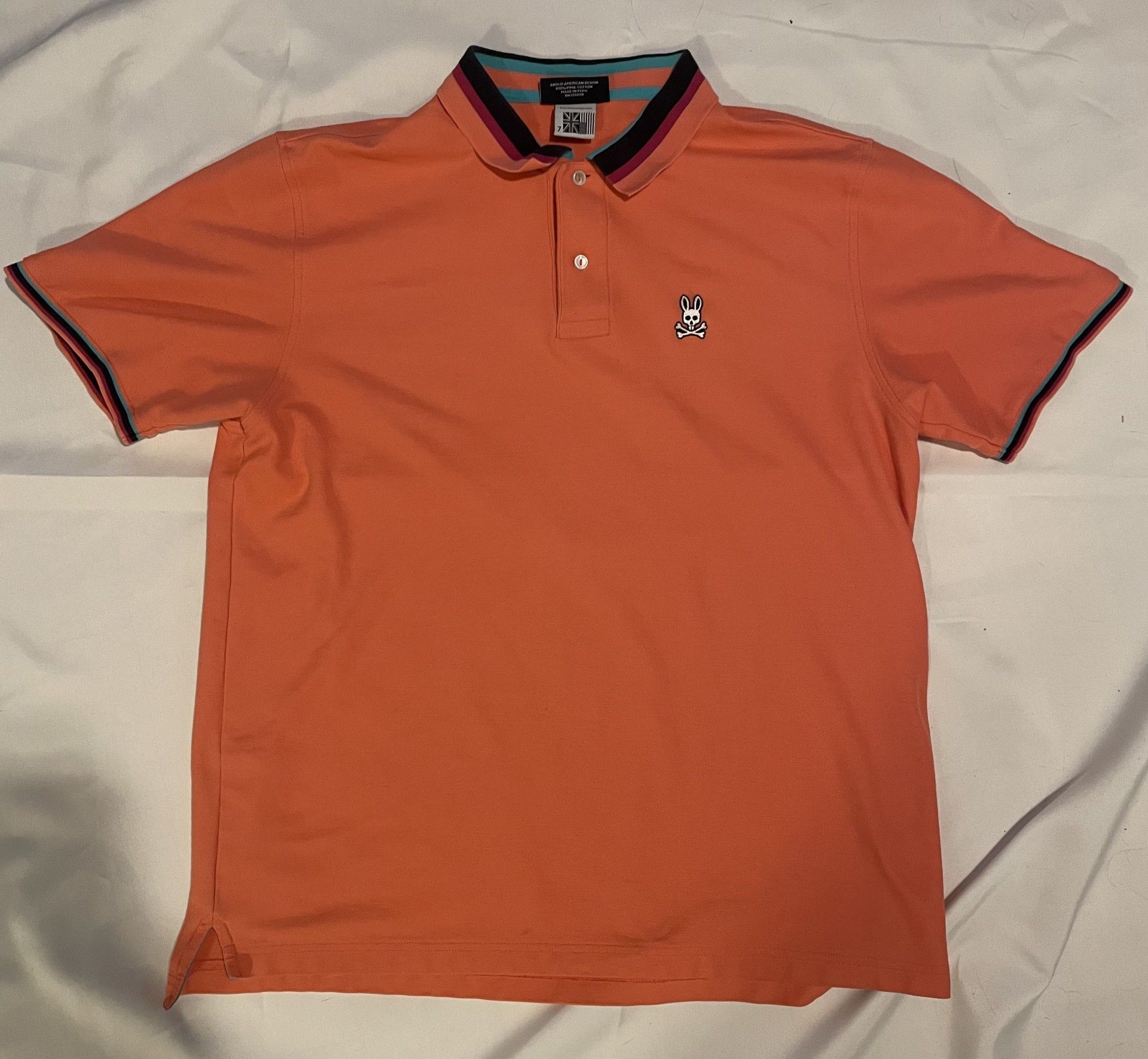 Psycho Bunny Psycho Bunny Polo Salmon Pink Size US XL / EU 56 / 4 - 1 Thumbnail