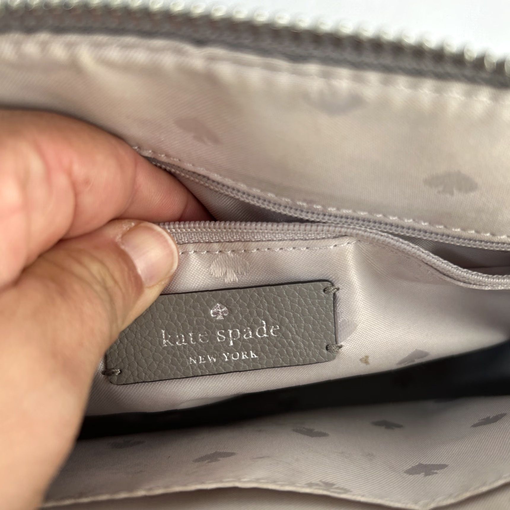 Vintage kate spade Patterson Drive Crossbody Satchel Purse Medium Dome Gray Leather Size ONE SIZE - 5 Thumbnail