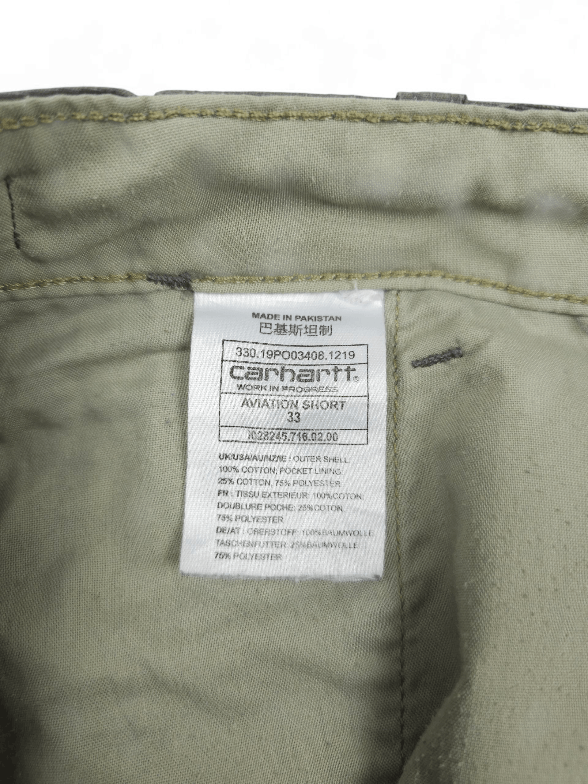 Carhartt Wip 💎 Carhartt WIP Gray Cargo Aviation Shorts Utility Y2K Size US 33 - 7 Thumbnail