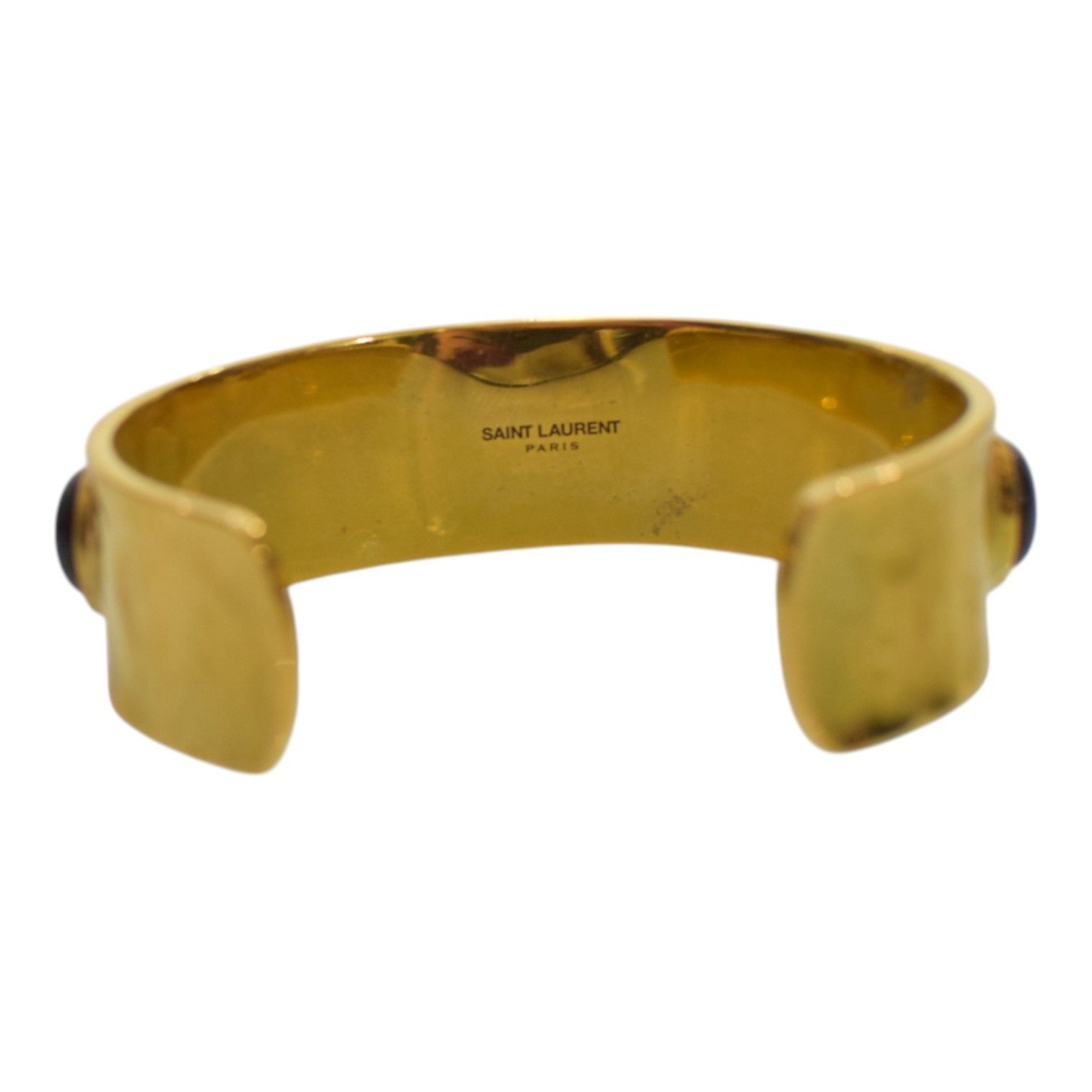 Saint Laurent Paris Saint Laurent Arty cabochon stone-embellished cuff bracelet Size ONE SIZE - 8 Thumbnail