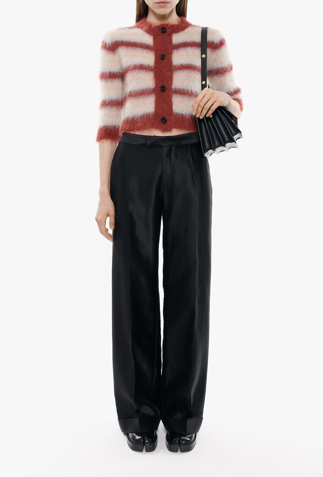 Marni Last Marni Striped Button-Up Mohair Blend Cardigan Size M / US 6-8 / IT 42-44 - 4 Thumbnail
