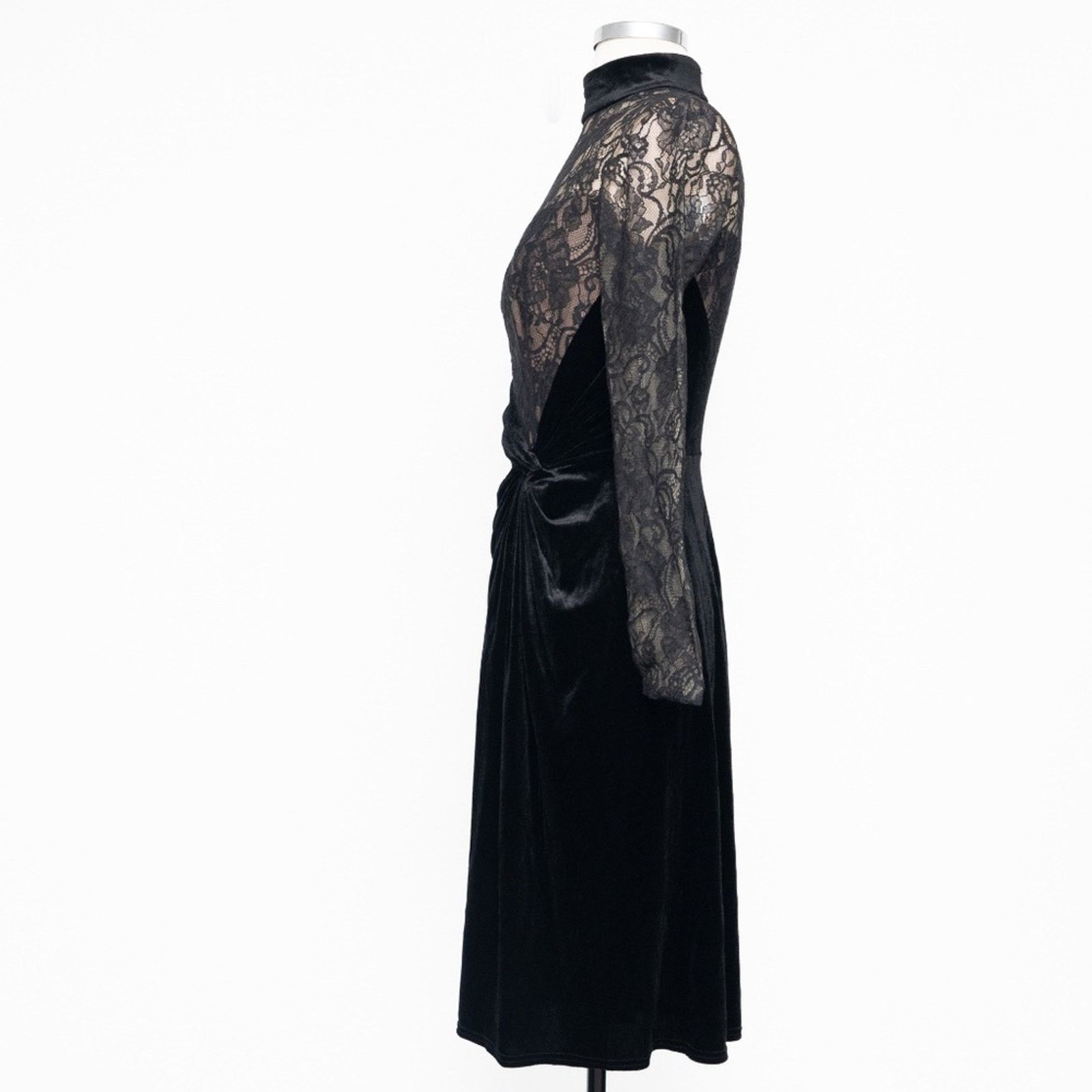 Tadashi Shoji TADASHI SHOJI. Lace & Velvet Sheath Dress. Size XS / US 0-2 / IT 36-38 - 10 Thumbnail