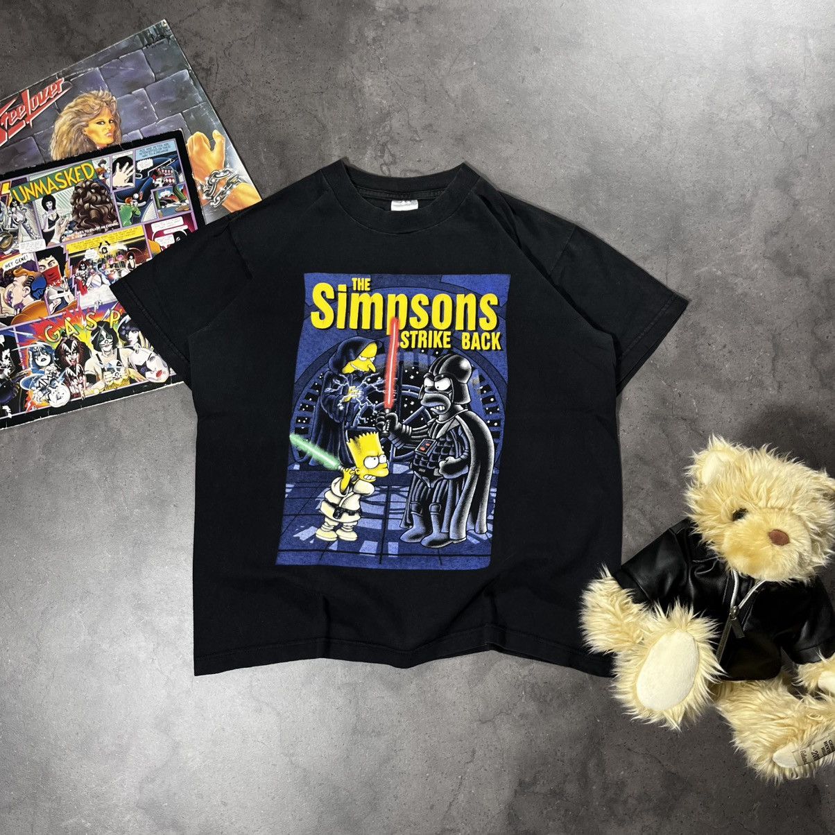 Cartoon Network Vintage 90s The Simpsons Strike Back Star Wars Tee Tshirt Size US S / EU 44-46 / 1 - 1 Thumbnail