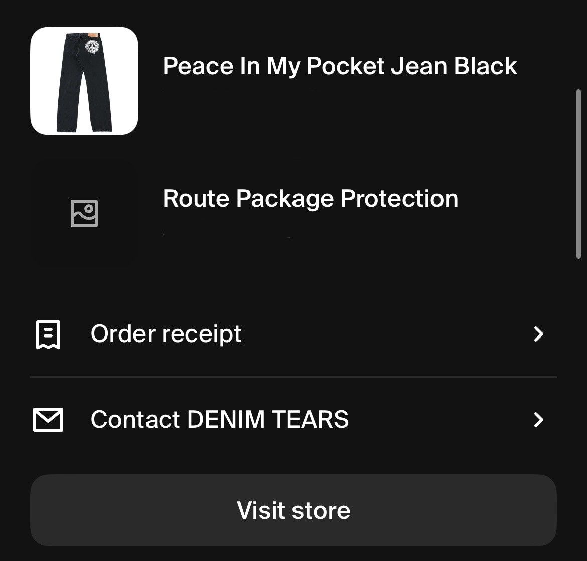 Image of Denim Tears "peace In My Pocket" in Black, Men's (Size 33)