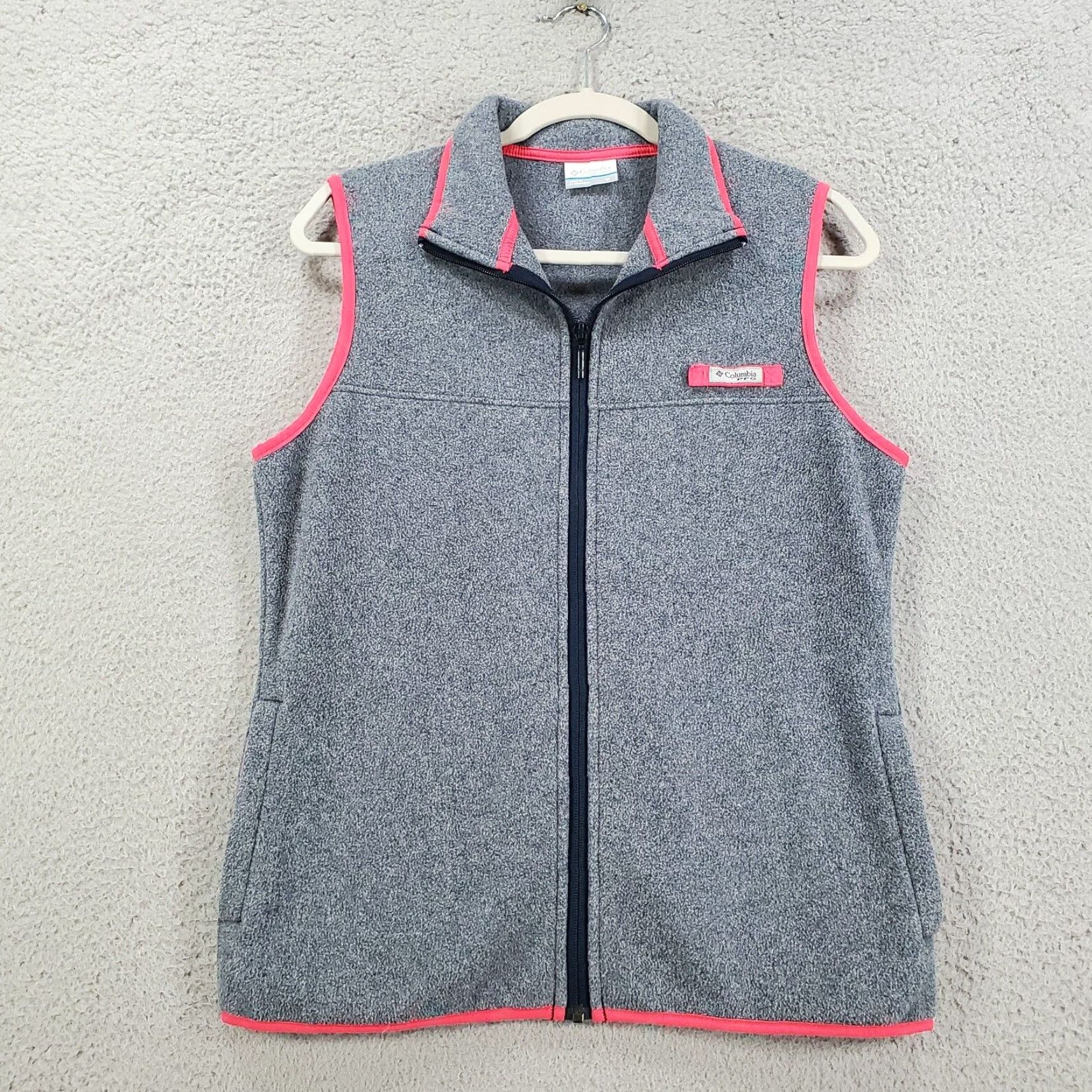 Vintage Columbia Vest Jacket Fleece Gray Size Medium PFG Outdoor Performance Zipper Pockets Regular Women Size M / US 6-8 / IT 42-44 - 2 Thumbnail