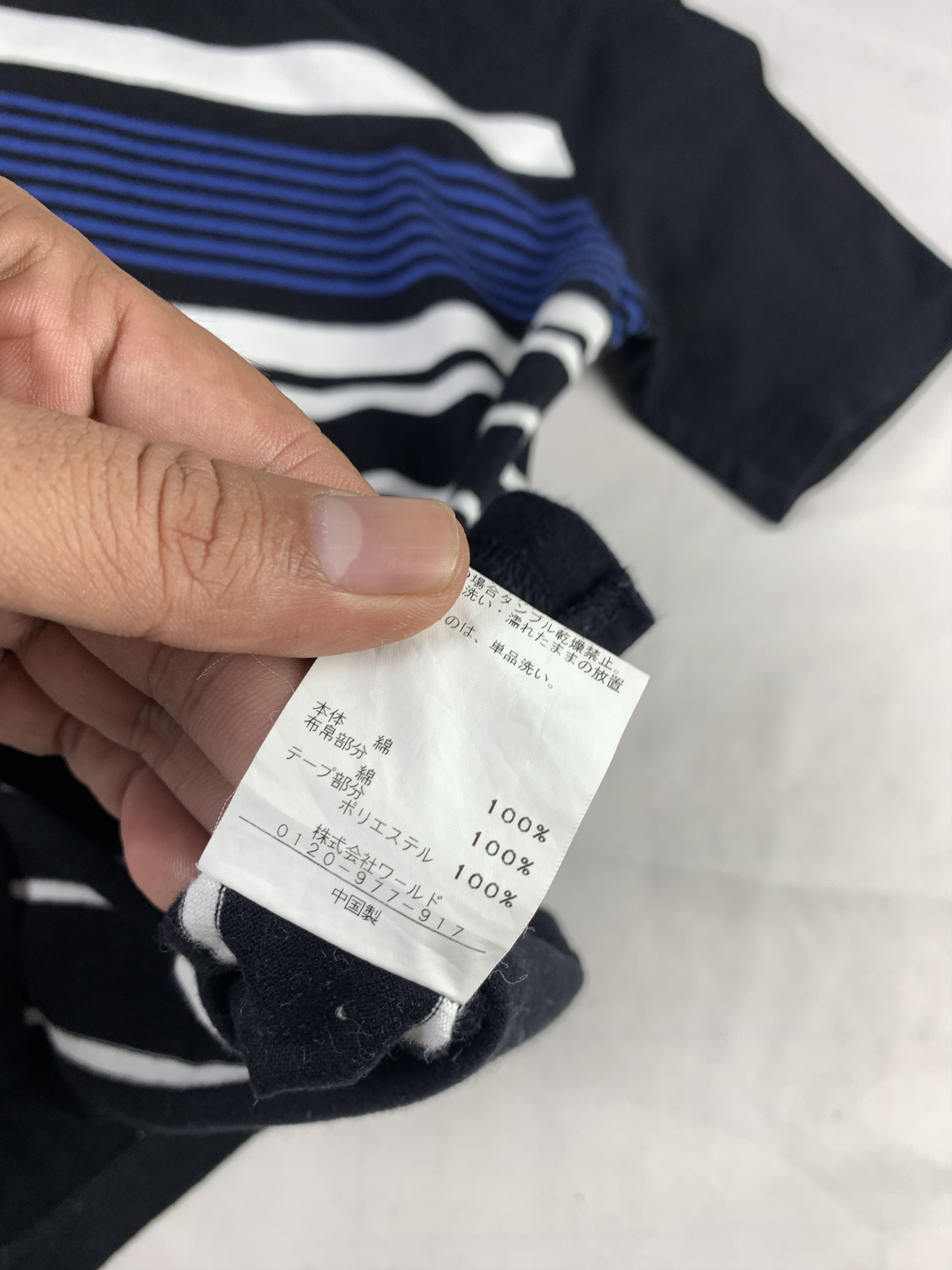 Japanese Brand HusHush Black Stripes Decorativ Shoulders Polo (M) Size M / US 6-8 / IT 42-44 - 10 Thumbnail