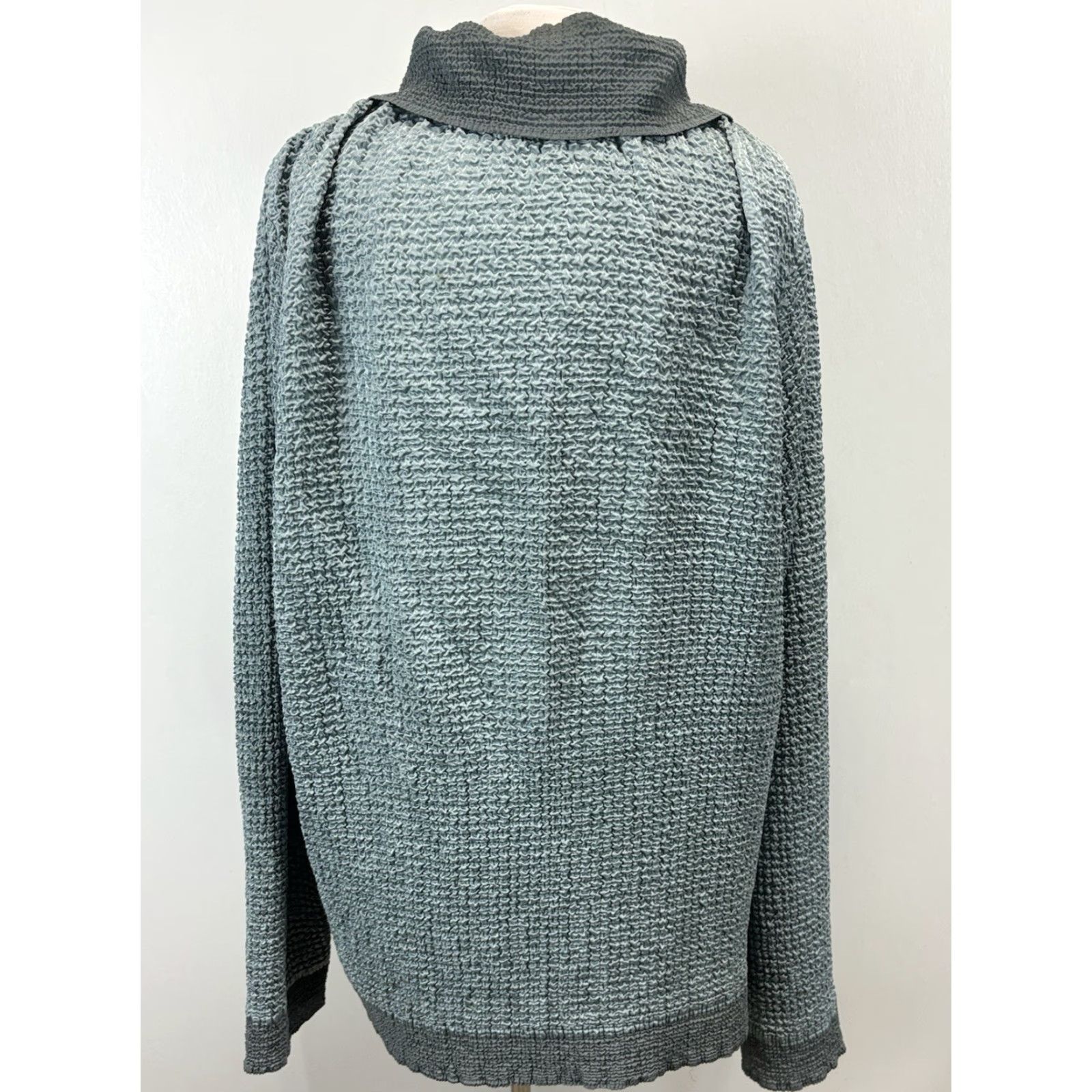 Vintage Bala Bala 2 Pc Twin Set Shirt Sz X-Large Women’s Green Grey Crinkled Texture Y2K Size XL / US 12-14 / IT 48-50 - 4 Thumbnail