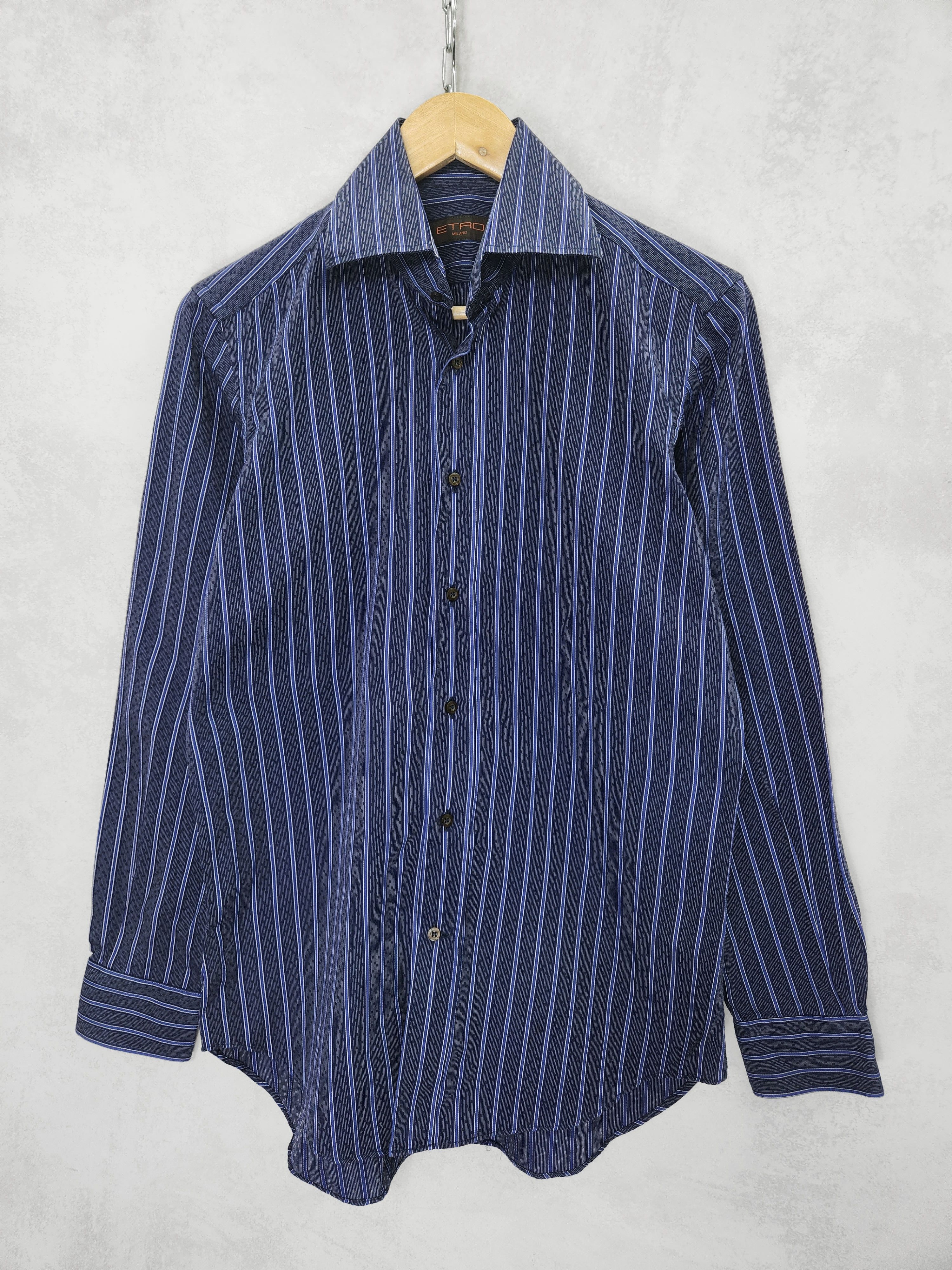Etro Etro milano stripes cotton button ups shirt size 38 Size US M / EU 48-50 / 2 - 2 Thumbnail