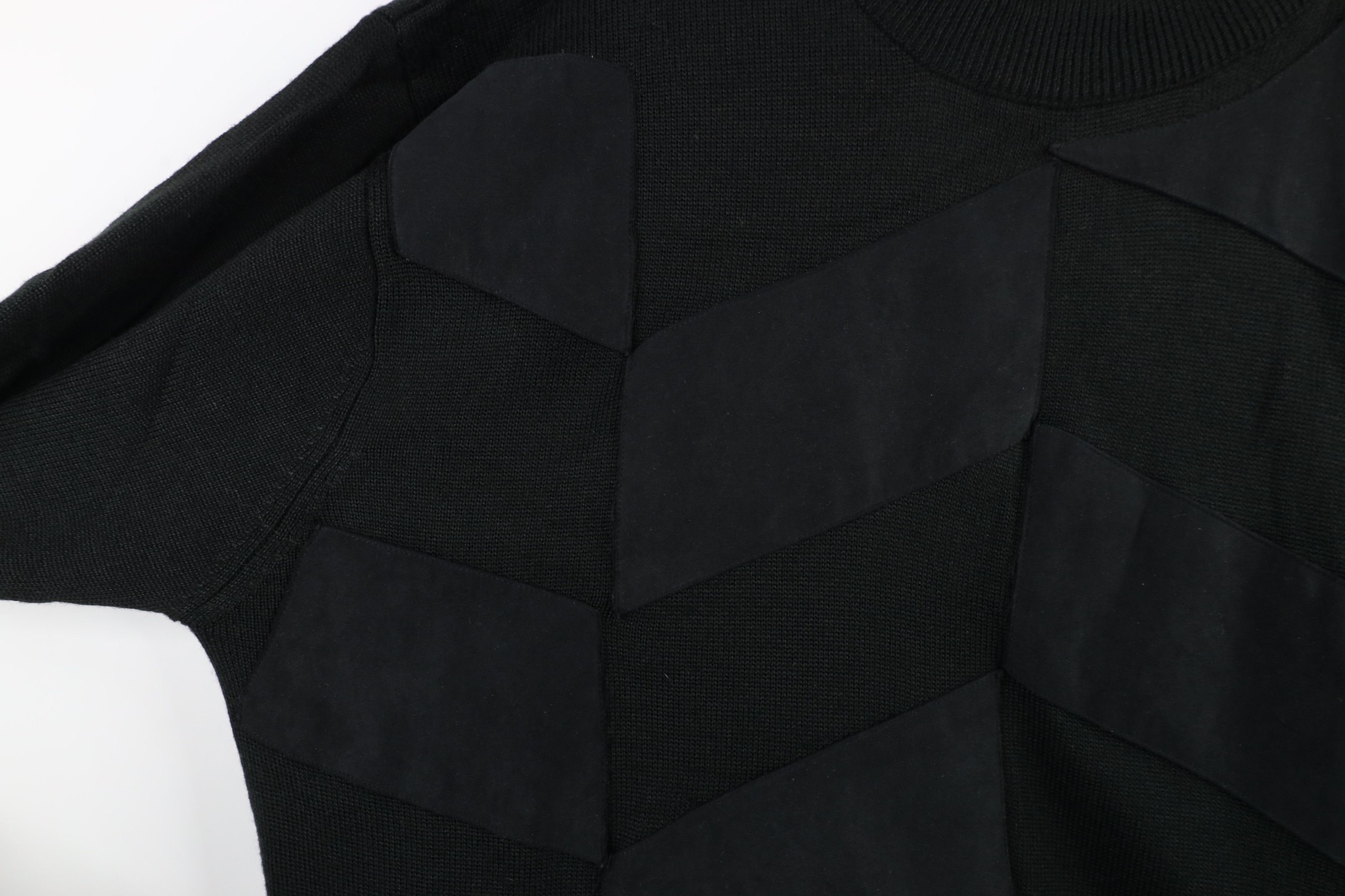 Vintage Vintage 90s Streetwear Patchwork Knit Crewneck Sweater Black Size US L / EU 52-54 / 3 - 4 Thumbnail