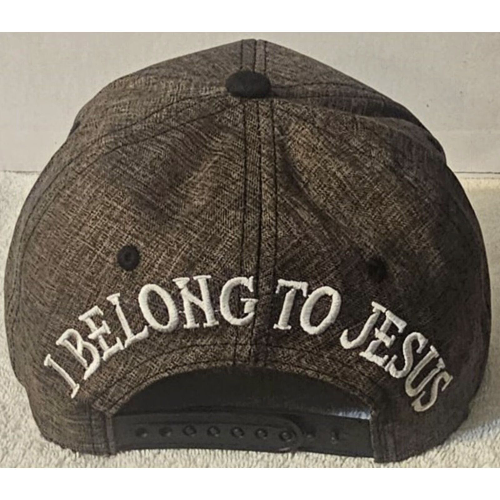 Vintage CROSS BACK OFF DEVIL I BELONG TO JESUS RELIGIOUS SNAPBACK BASEBALL CAP #4 Size ONE SIZE - 2 Thumbnail