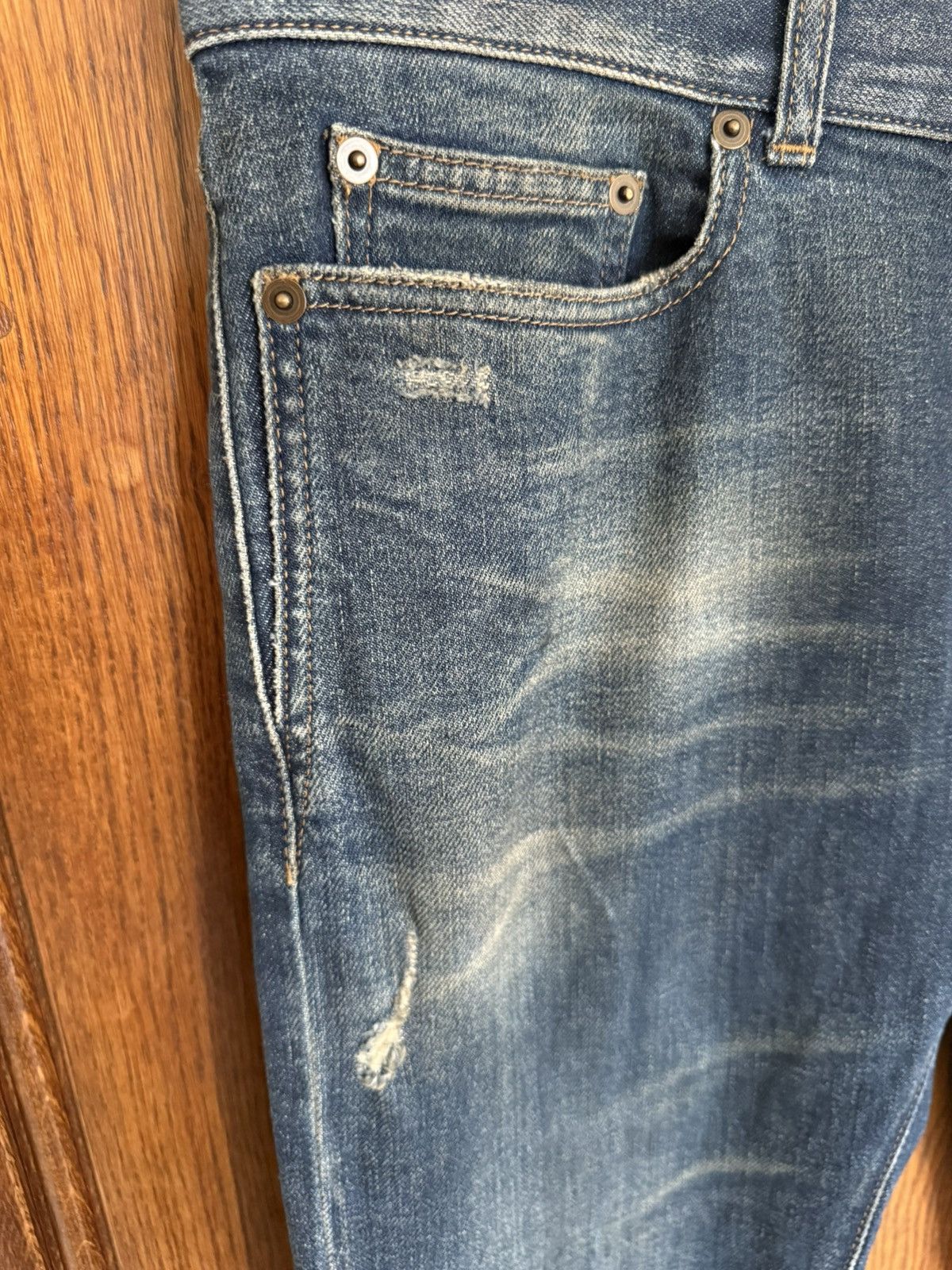 Saint Laurent Paris SS20 Saint Laurent raw hem crash denim Jeans d03 skinny slim Size US 30 / EU 46 - 15 Thumbnail