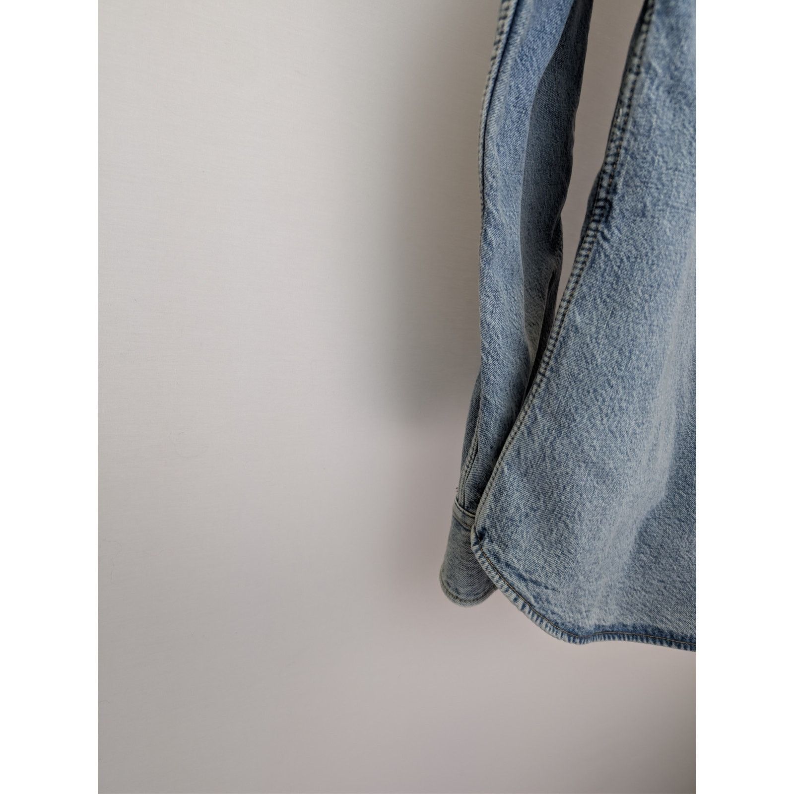 Bottega Veneta o1rshd1 Vintage Ind Denim Lined Shirt Button up Shirt Blue Size US S / EU 44-46 / 1 - 13 Thumbnail