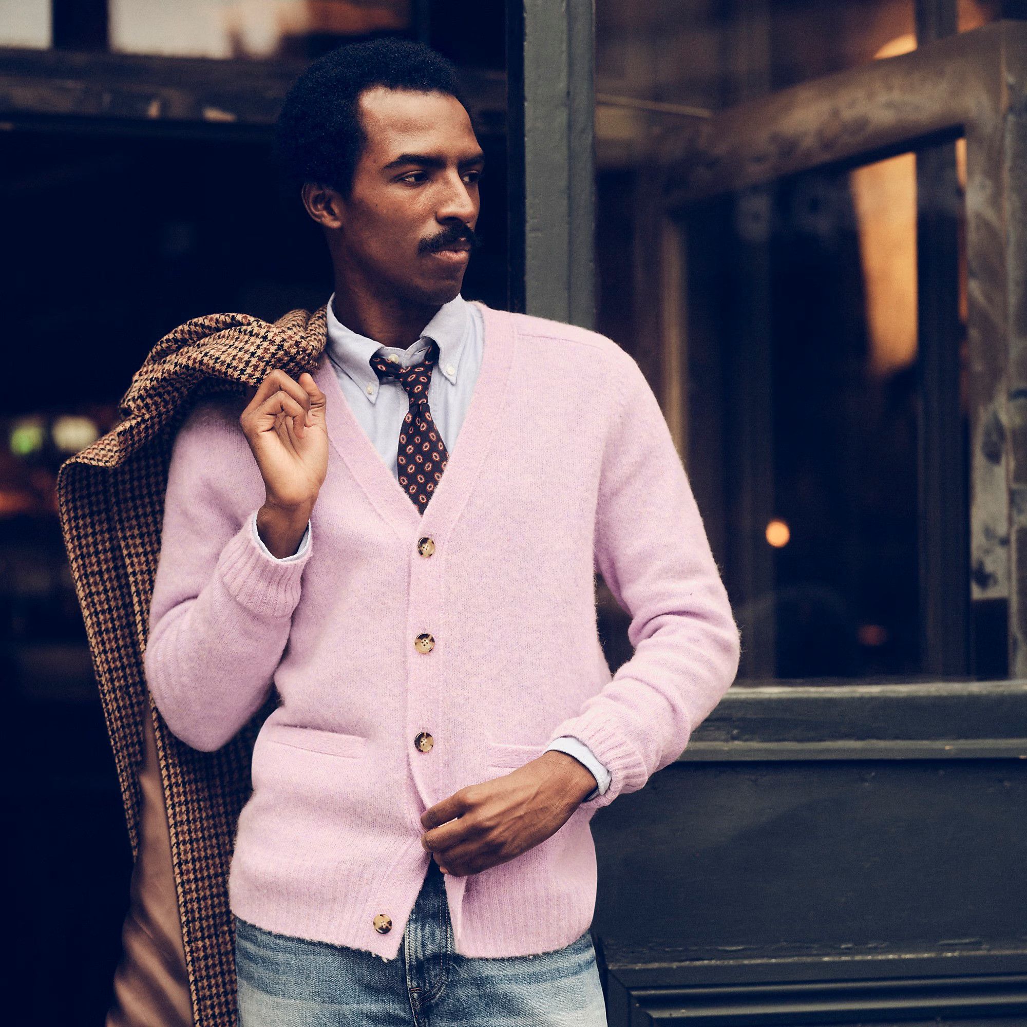 J.Crew J.Crew Brushed Wool V-neck Cardigan Sweater Heather Lilac Size US XXL / EU 58 / 5 - 2 Thumbnail