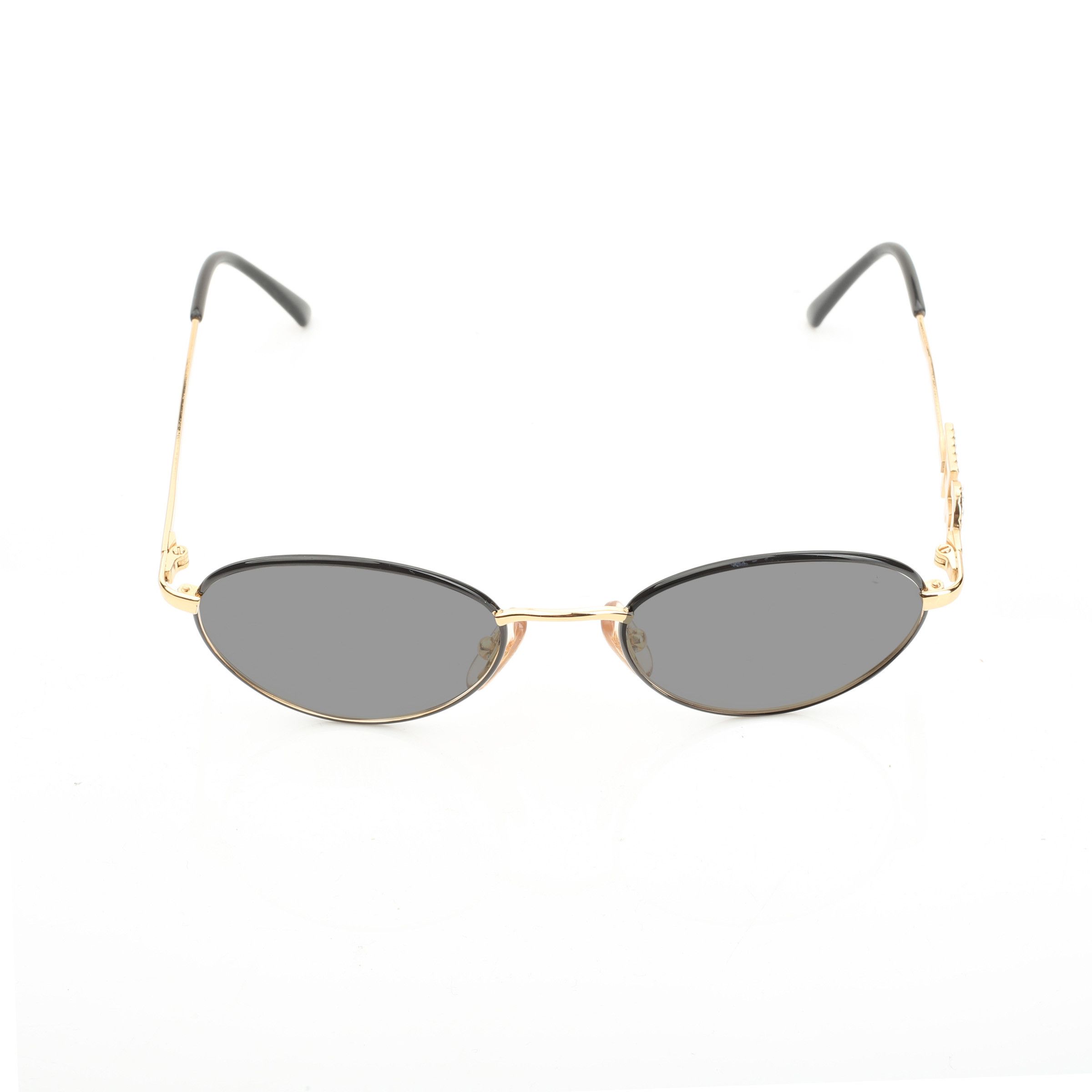 Gianfranco Ferre Gianfranco Ferre '90s Crystal Signature Gold Oval Sunglasses Size ONE SIZE - 3 Thumbnail