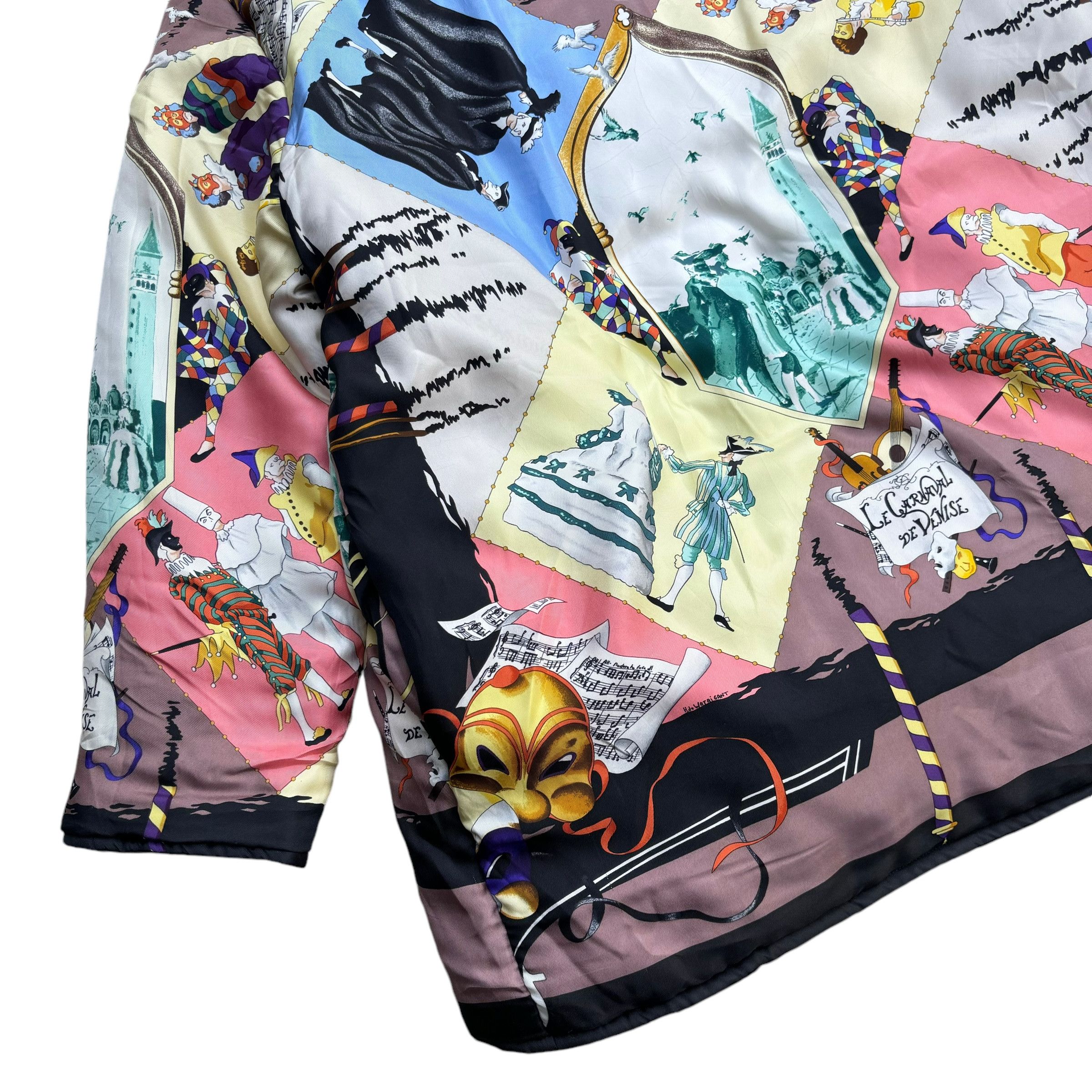 Hermes Vintage Hermes Le Carnavale de Venise Reversible Silk Jacket Size US M / EU 48-50 / 2 - 8 Thumbnail