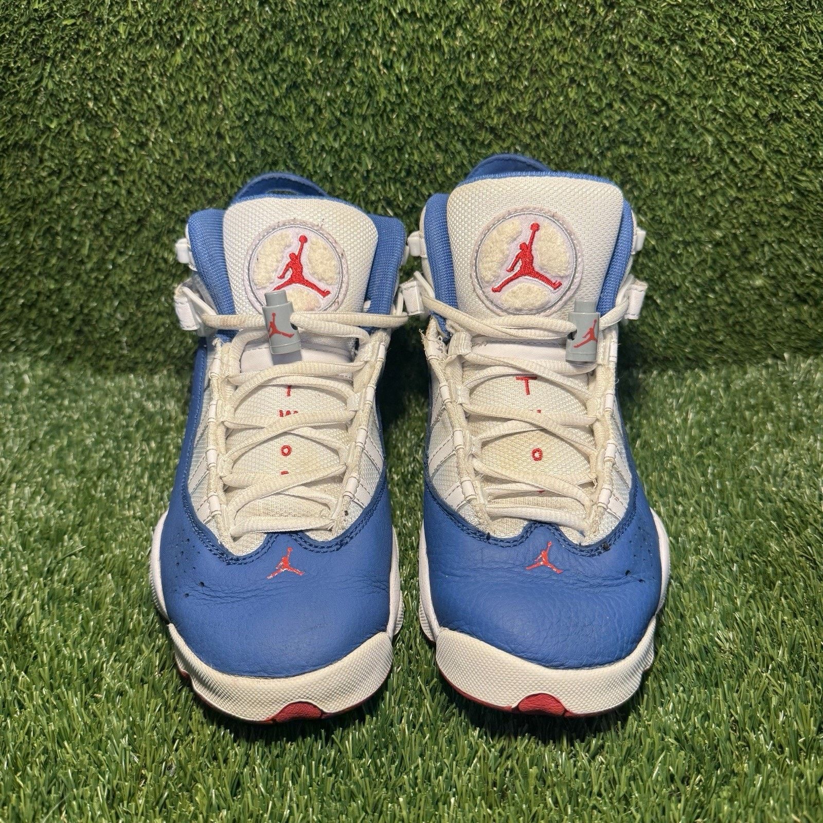 Jordan Brand Size 5.5 (GS) - Jordan 6 Rings Mid White True Blue Size US 5.5 / EU 38 - 2 Thumbnail