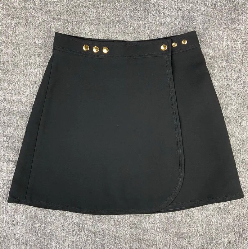 Louis Vuitton Louis Vuitton Black Wool Women's Skirt 0089 Size 24" / US 00 / IT 34 - 1 Thumbnail