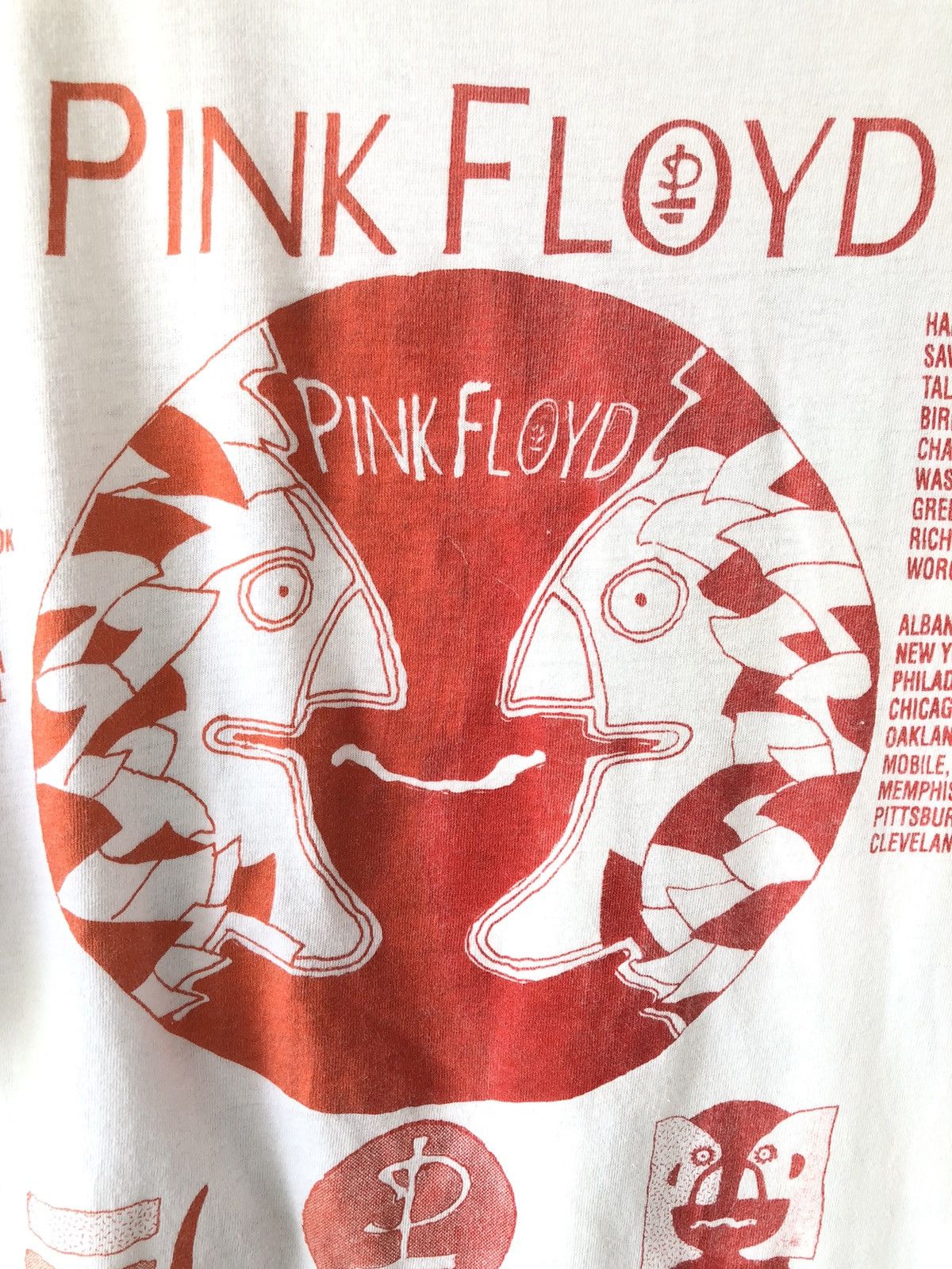 Band Tees × Pink Floyd × Vintage Vintage 90s PINK FLOYD World Tour 94 Band Tee Size US XL / EU 56 / 4 - 17 Thumbnail