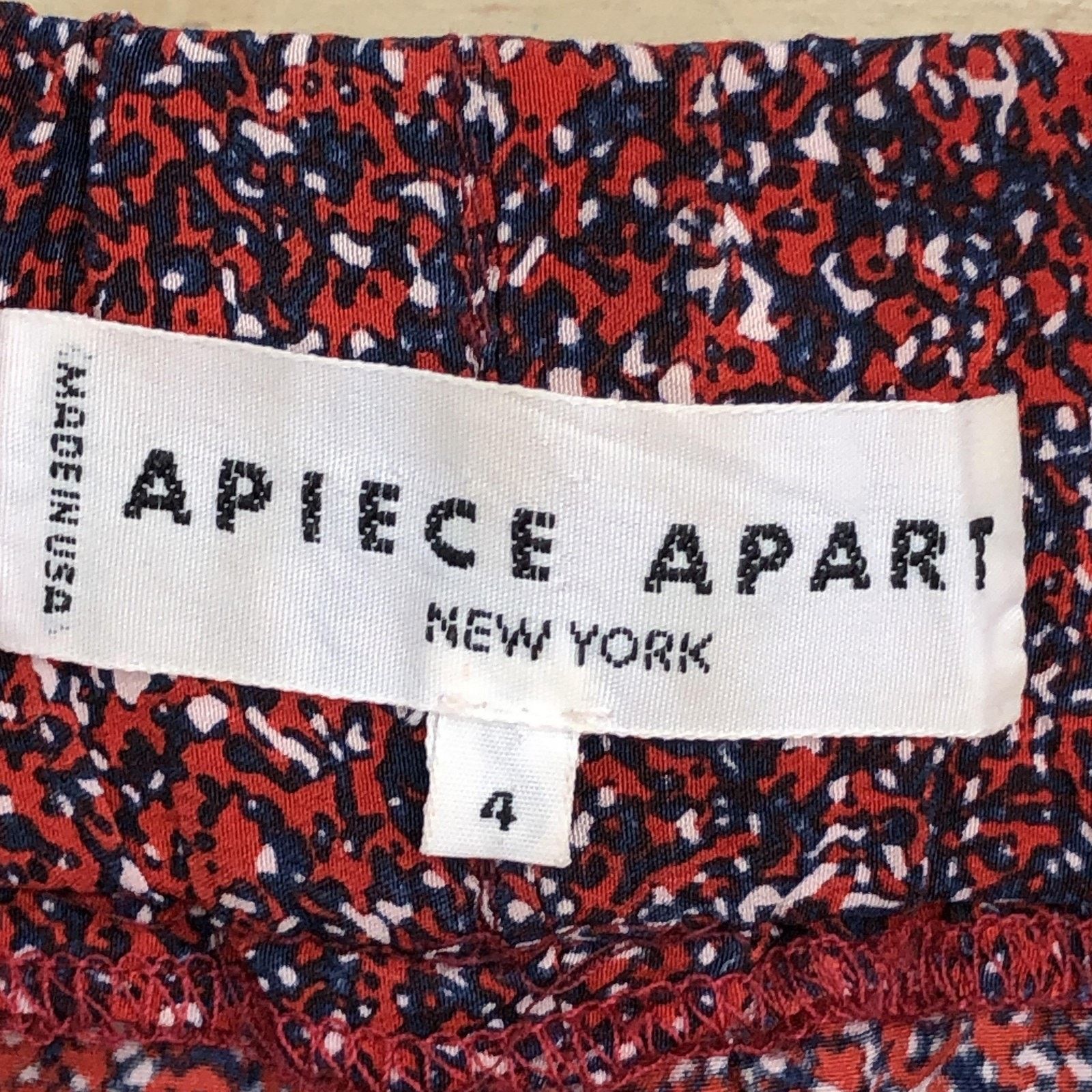 Apiece Apart Apiece Apart Pants 4 Red Blue White Silk Elastic Waist USA Size 27" / US 4 / IT 40 - 9 Thumbnail