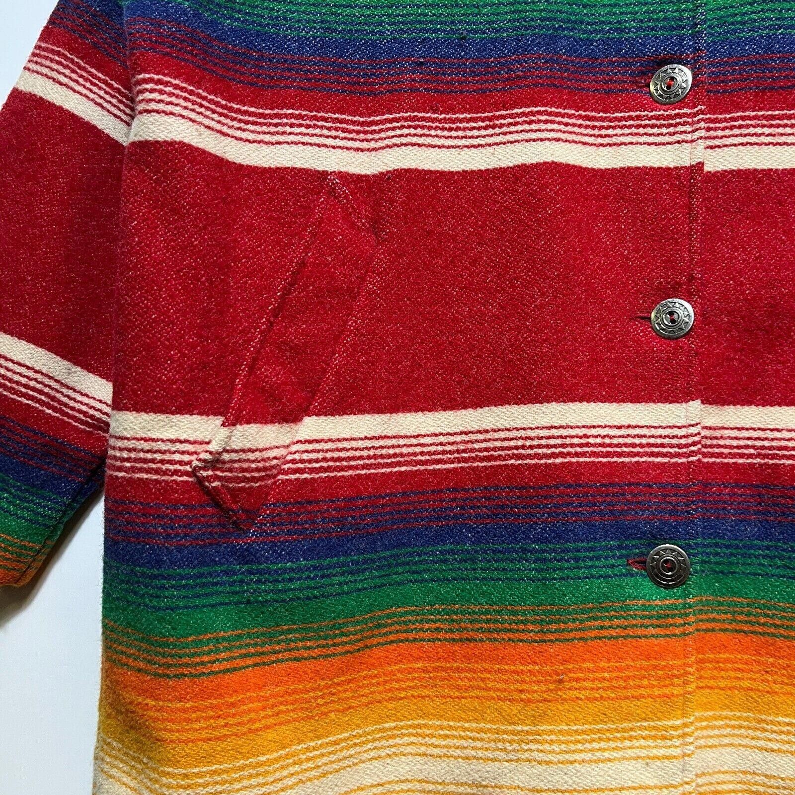 Vintage × Woolrich Woolen Mills Vintage 90s Woolrich Wool Overcoat XL Saltillo Serape Size US XL / EU 56 / 4 - 6 Thumbnail