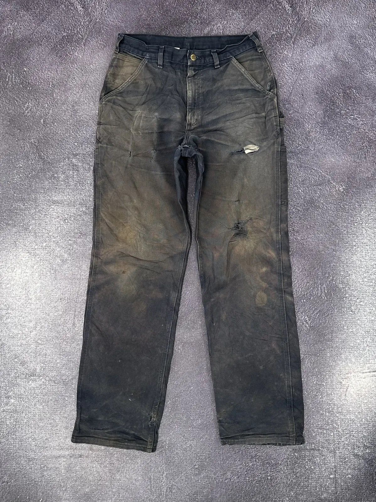 Carhartt × Vintage Vintage 90s Carhartt USA Faded Work Baggy Pants Jeans Size US 32 / EU 48 - 2 Thumbnail