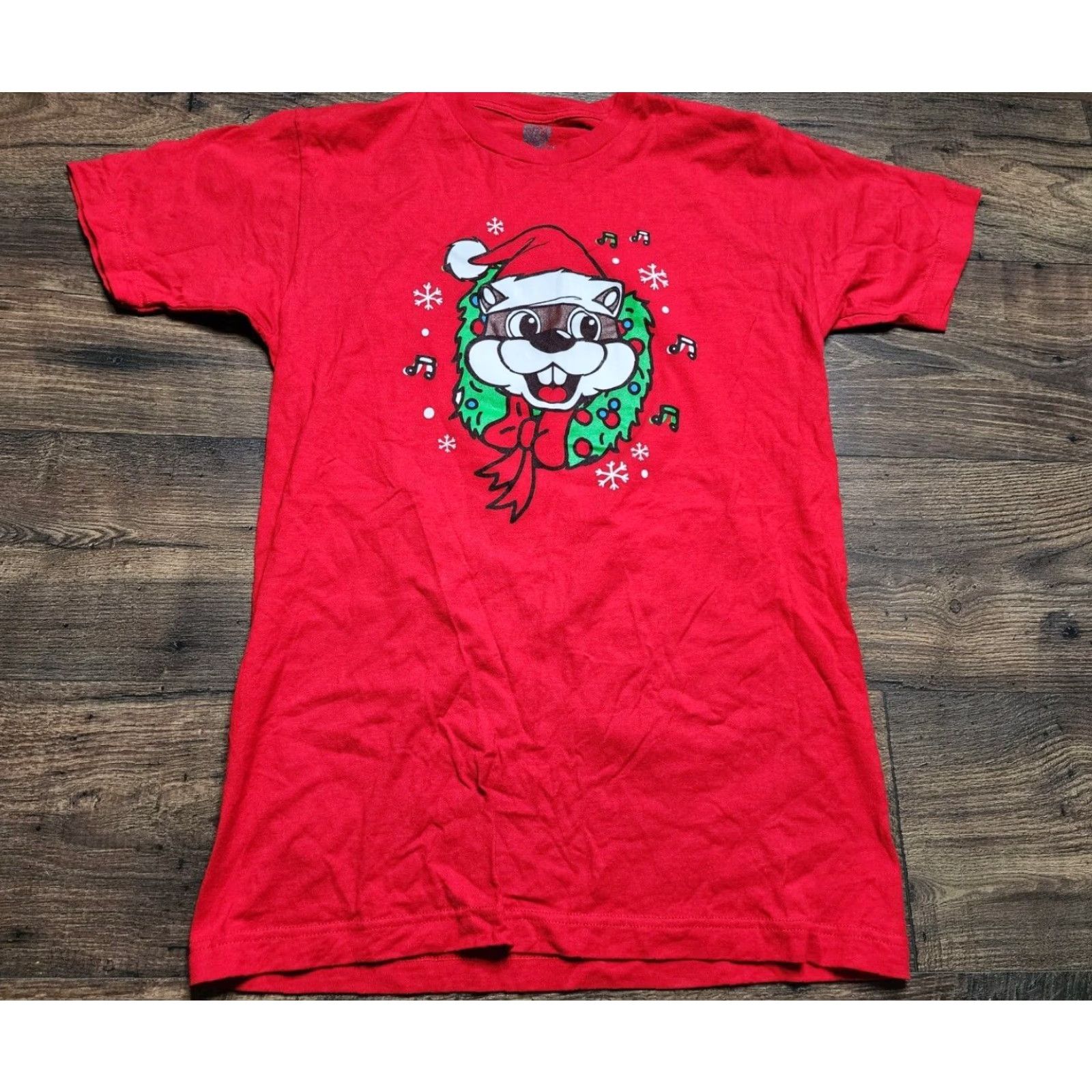 Vintage Bucees Mens M Christmas T Shirt Rocking Around 2022 Buc-ees Red Cotton Crew Neck Short Sleeve Unisex Adults Holiday Theme Christmas Men’s M Size US M / EU 48-50 / 2 - 2 Thumbnail