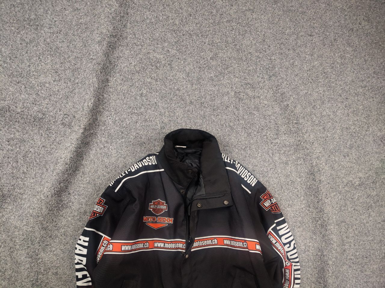 Vintage Harley Davidson Racing Jacket Bomber Moto Bike Y2K