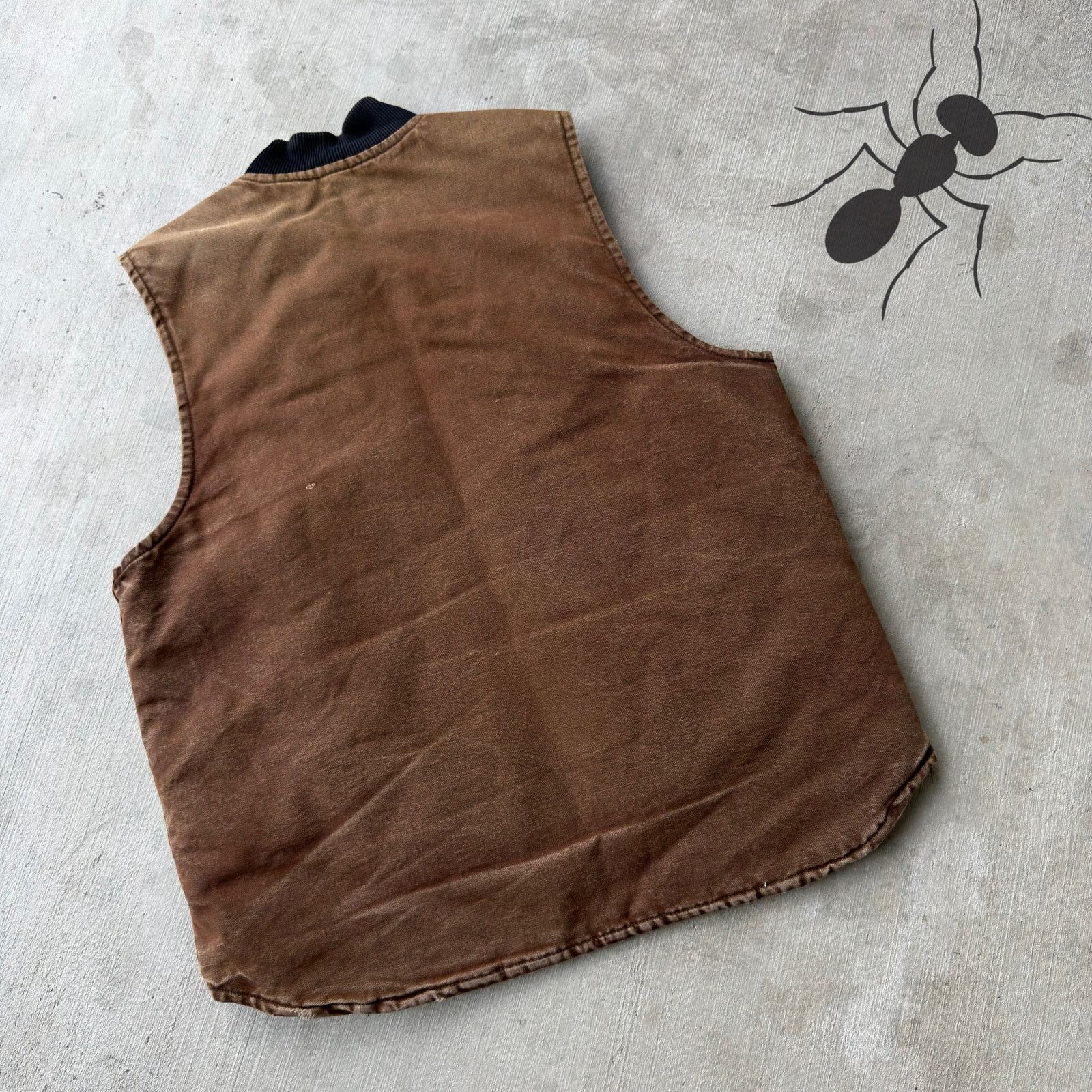 Carhartt × Vintage Carhartt faded DKB brown quilted work wear vest Size US L / EU 52-54 / 3 - 4 Thumbnail