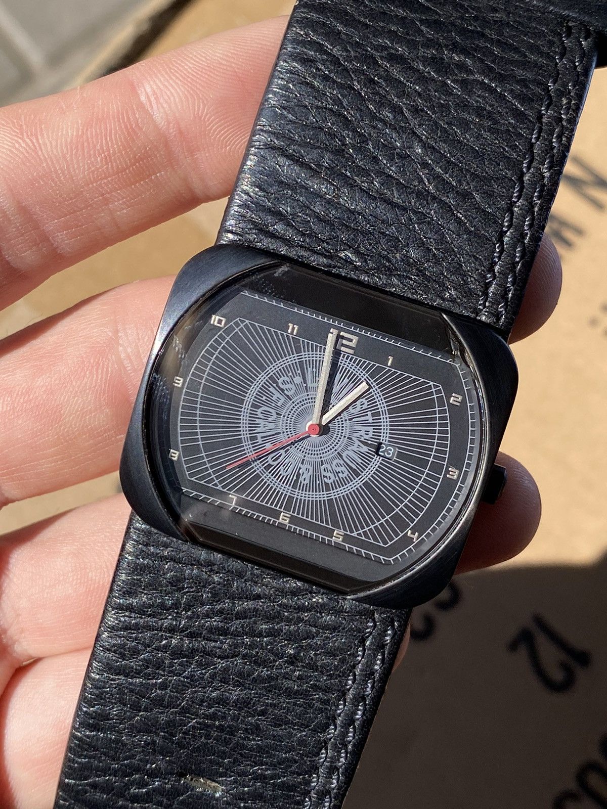 Levi's Levi’s Vintage Quartz Watch Black Leather American Brand Size ONE SIZE - 9 Thumbnail