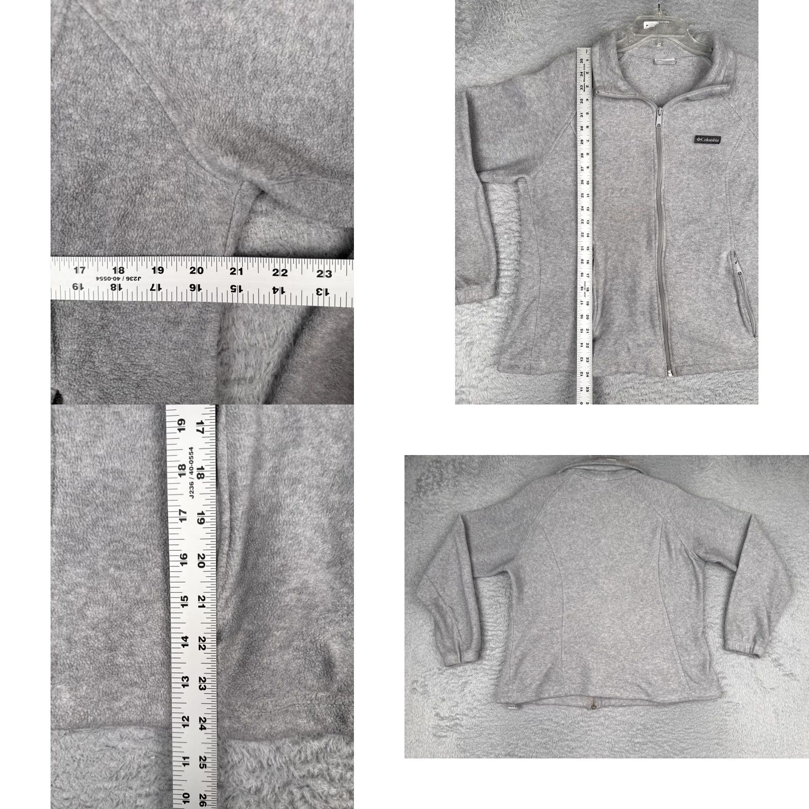 Vintage Columbia Jacket Womens XL Gray Fleece Full Zip Pockets Outdoor Warm Casual Outdoorsmen? Size XL / US 12-14 / IT 48-50 - 8 Thumbnail