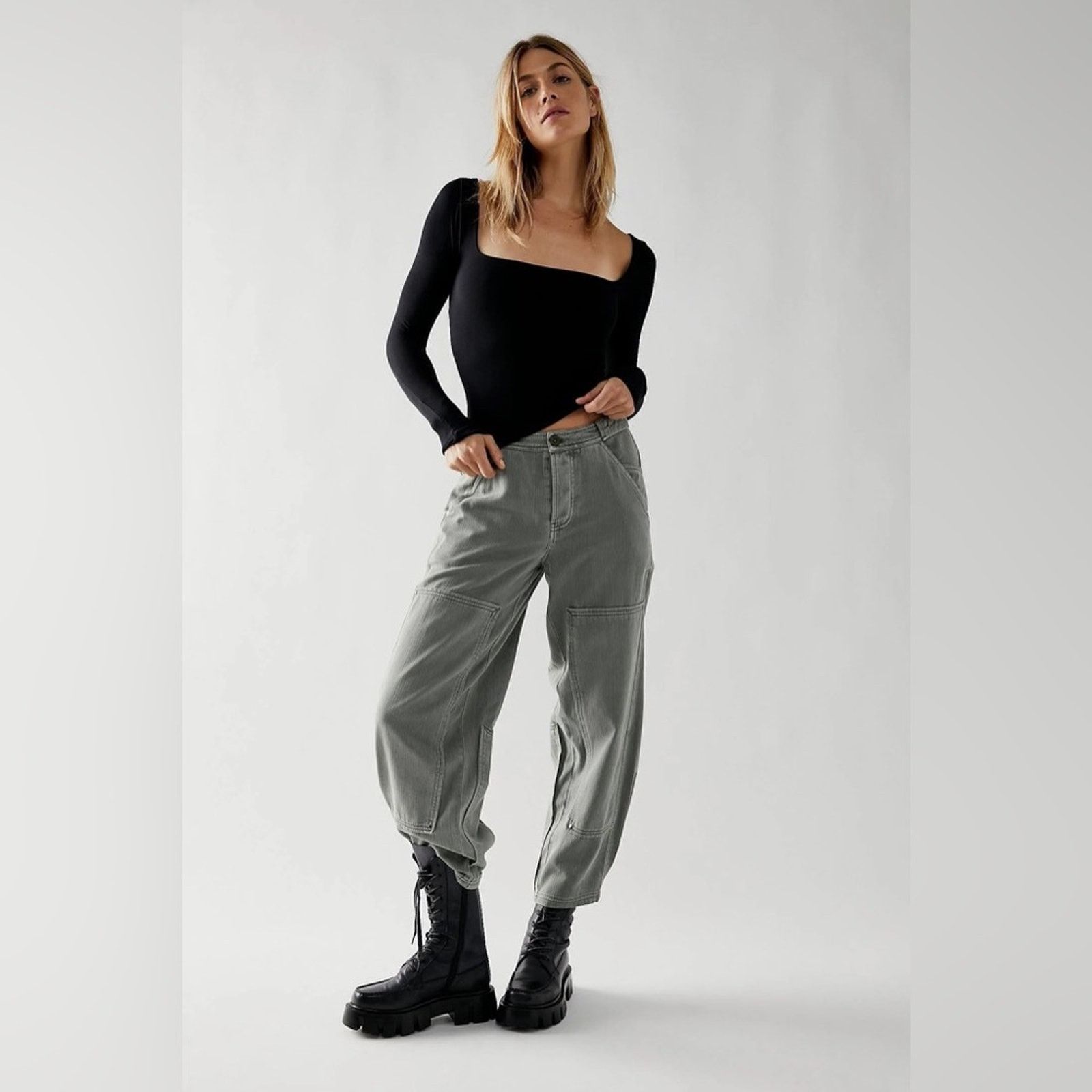 Free People 🎉LAST PIECE🎉Free People Turn Away Tapered Carpenter Pants Size 32" / US 10 / IT 46 - 3 Thumbnail