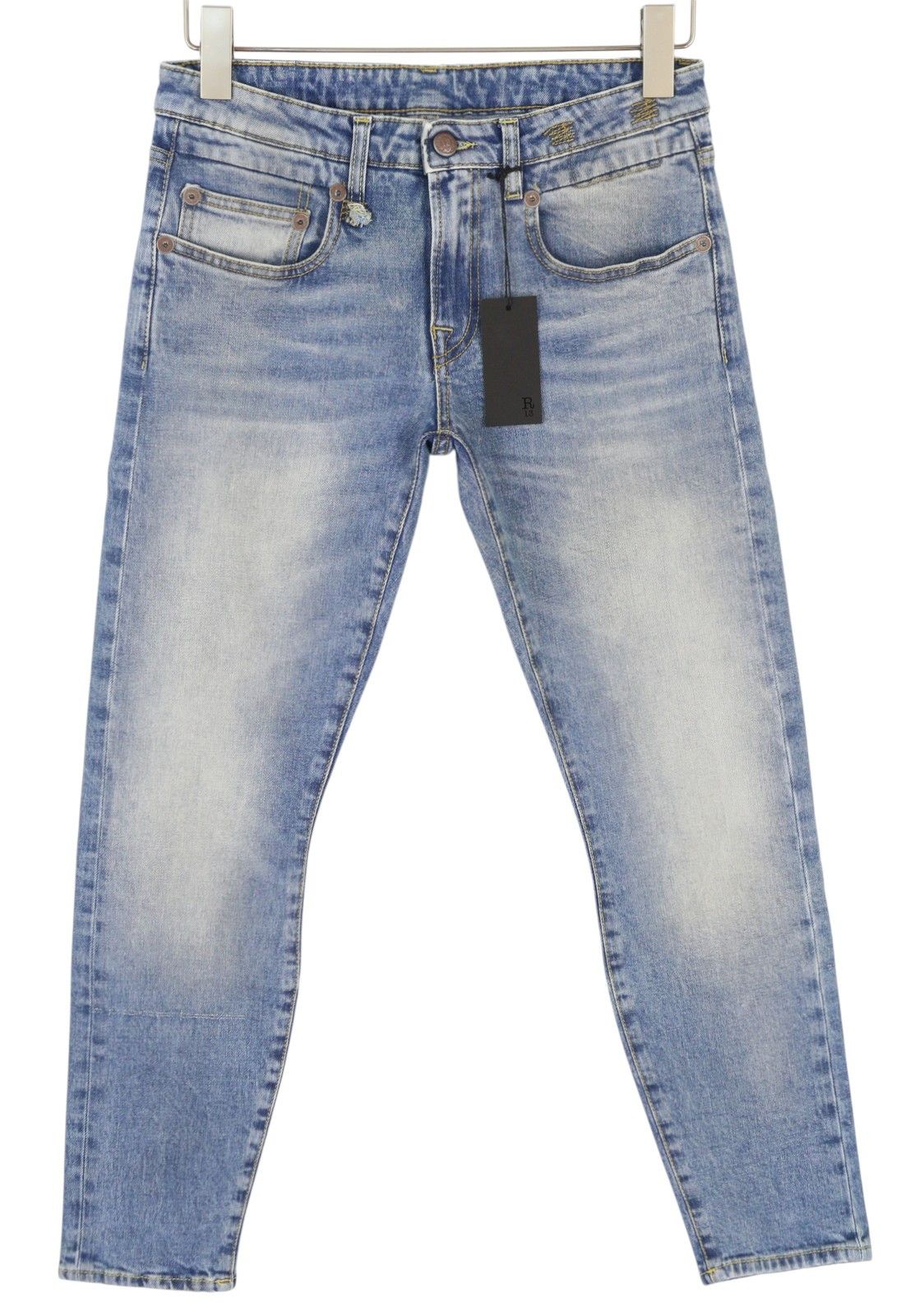 R13 BOY SKINNY 27 Jasper Stretch Washed Faded Ankle 86338 Size 27" / US 4 / IT 40 - 2 Thumbnail