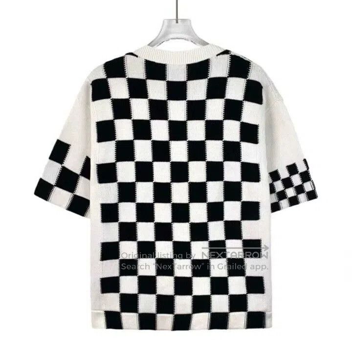 Louis Vuitton Louis Vuitton White Racing Check Cotton Sweater. Size US S / EU 44-46 / 1 - 2 Thumbnail