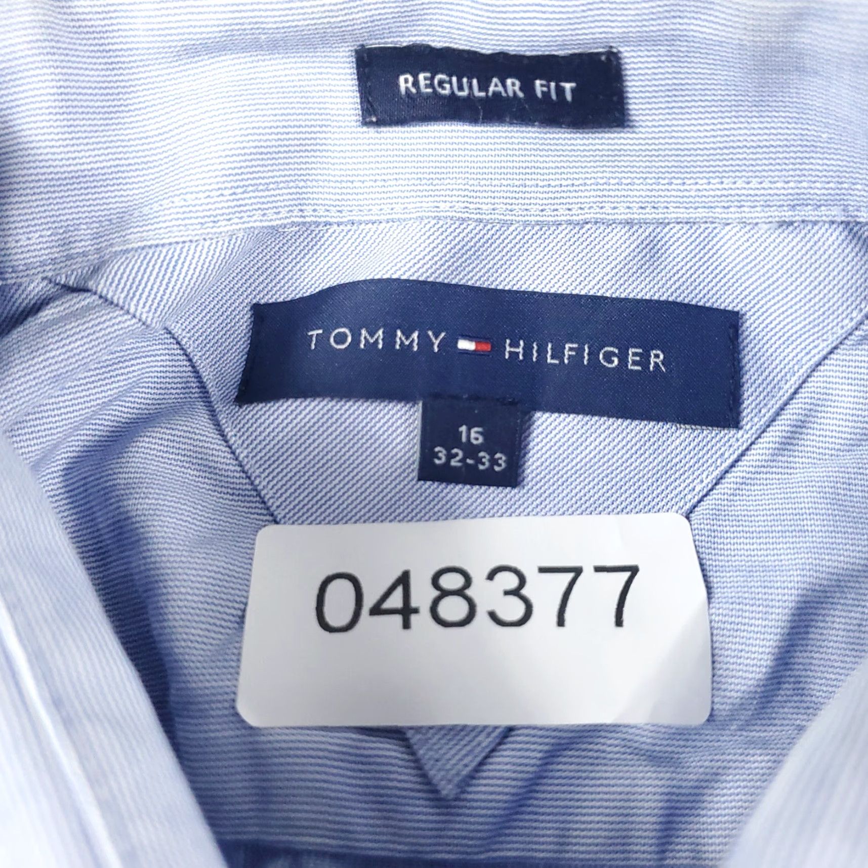 Tommy Hilfiger Tommy Hilfiger Shirt Mens 16 Blue Dress Button Up Long Sleeve Size 42R - 7 Thumbnail