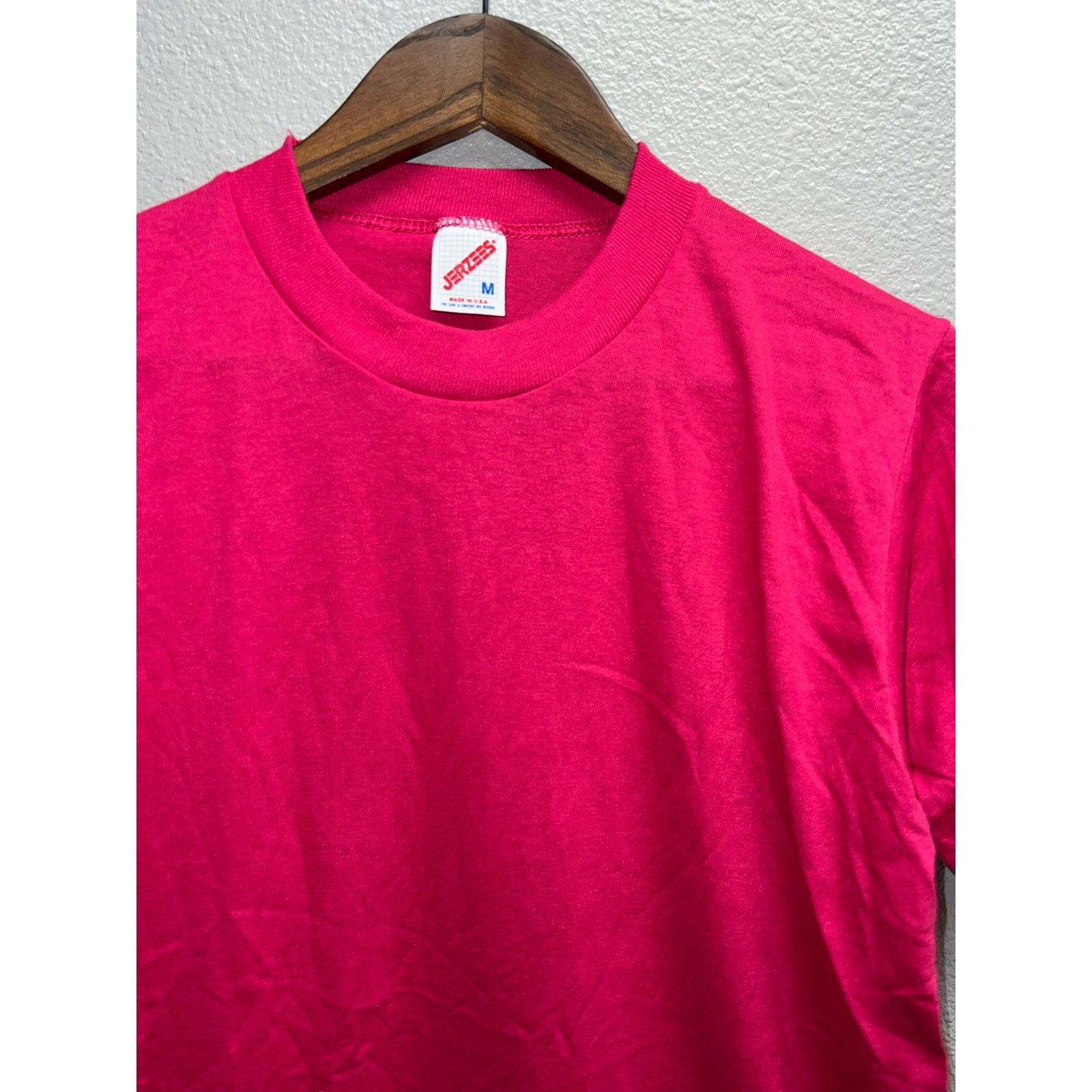 Jerzees 90s Vintage Jerzees Bright Pink Blank Shirt Tee 50/50 VTG M Size US M / EU 48-50 / 2 - 3 Thumbnail