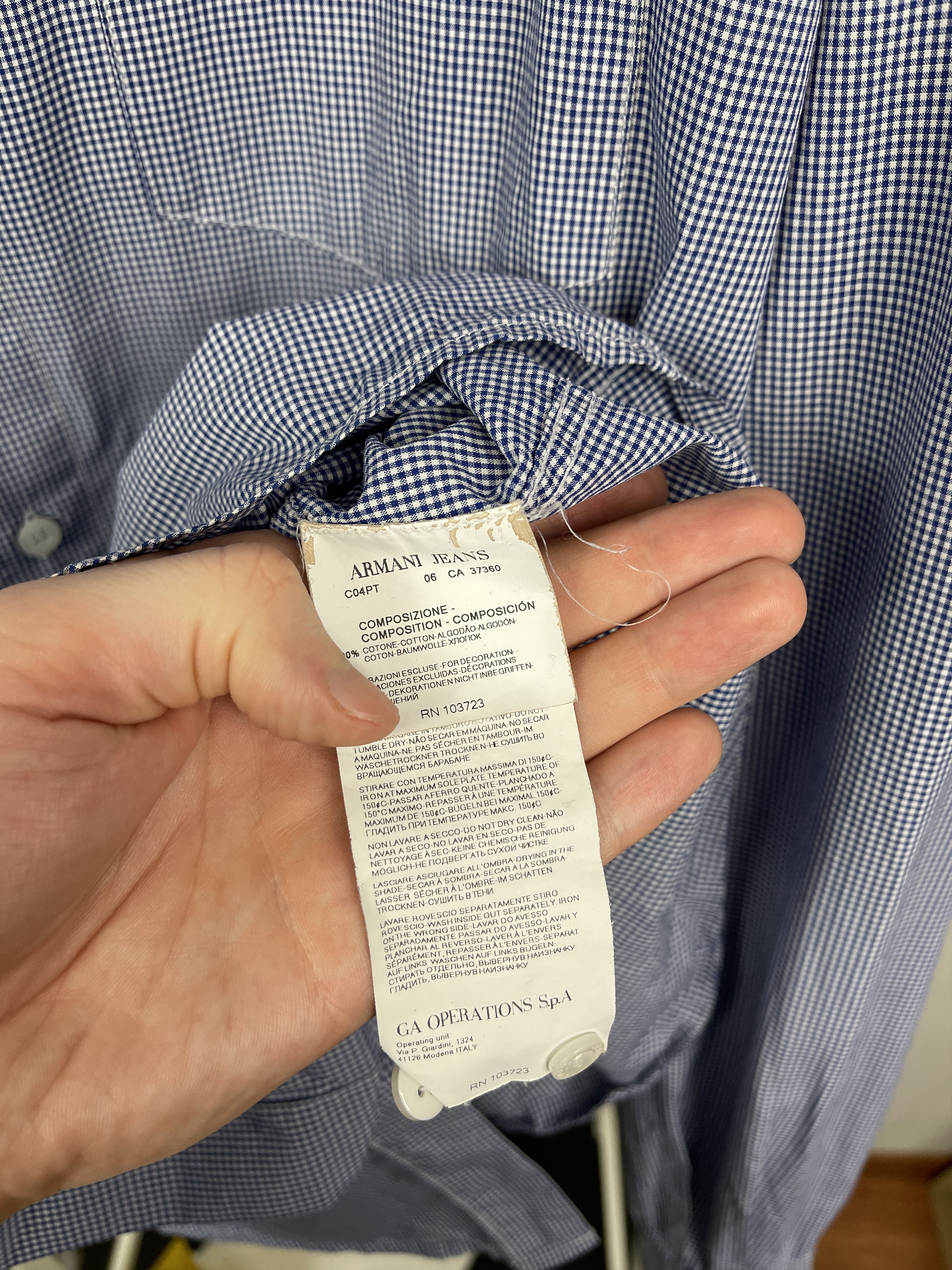 Armani Armani jeans shirt men button ups cotton L XL Size US L / EU 52-54 / 3 - 4 Thumbnail