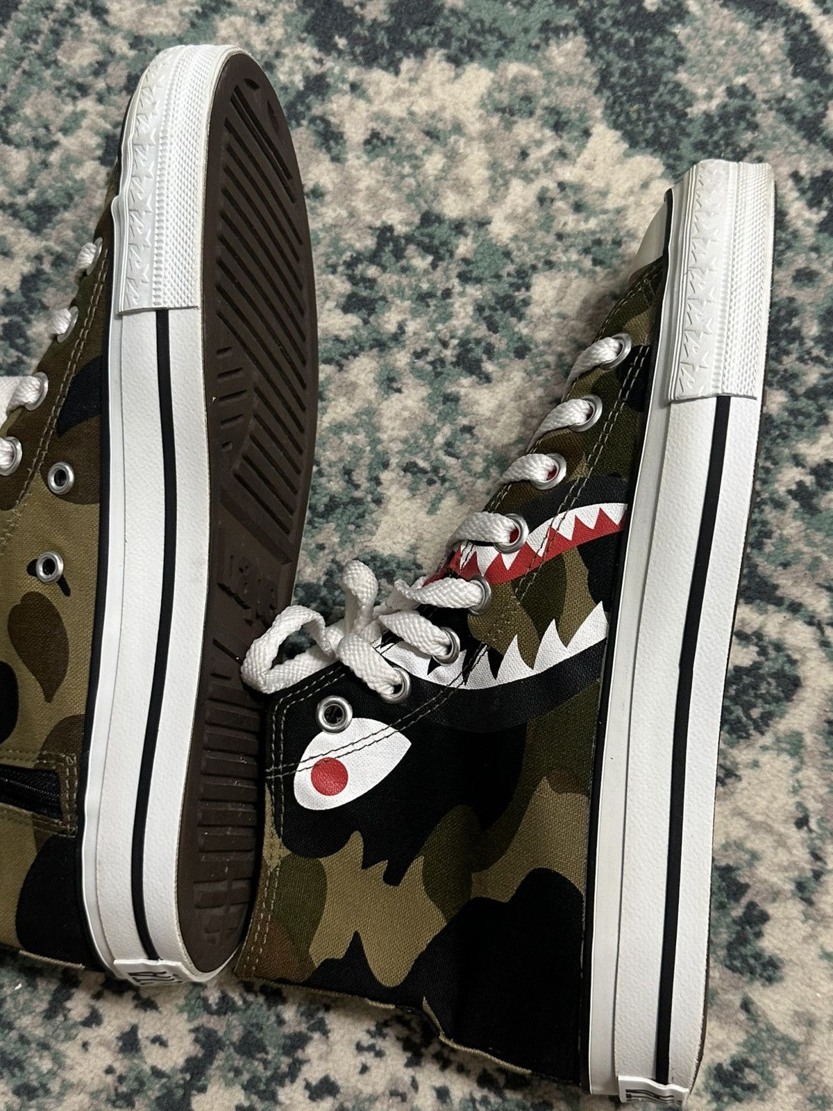 Bape A Bathing Ape Bape Ape Sta 1st Camo Shark Hi Top Sneakers Size US 6 / EU 39 - 15 Thumbnail