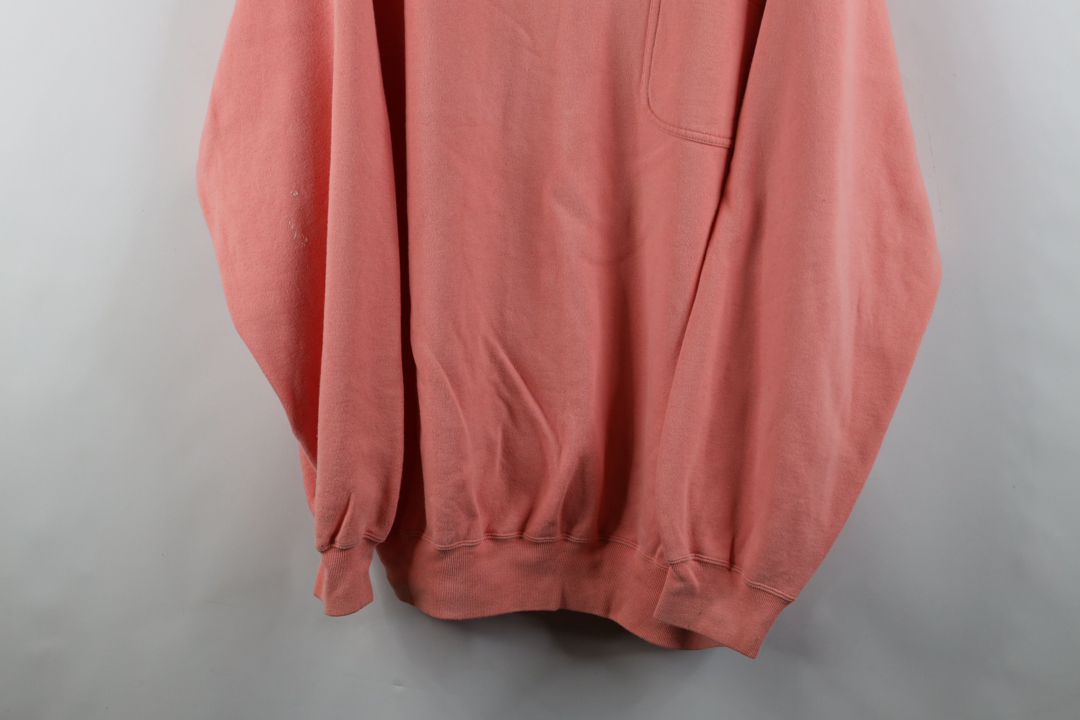 Ralph Lauren × Vintage Vintage 90s Ralph Lauren Baggy Pocket Sweatshirt Pink Size US XL / EU 56 / 4 - 3 Thumbnail