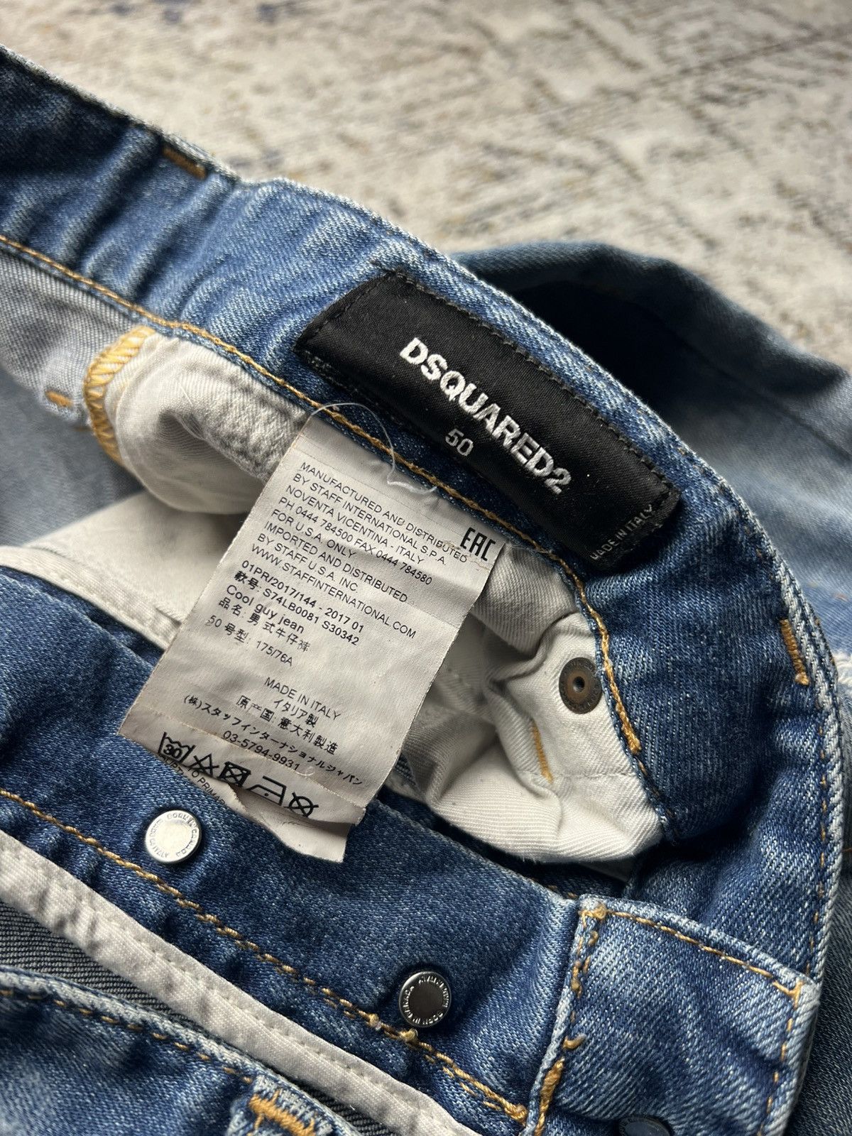 Dsquared2 Dsquared2 Paint Splatter Distressed Jeans Size US 33 - 7 Thumbnail
