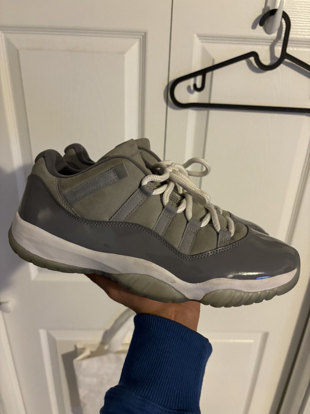 image of Air Jordan 11 Retro Low “Cool Grey” Shoes in Grey/White, Men's