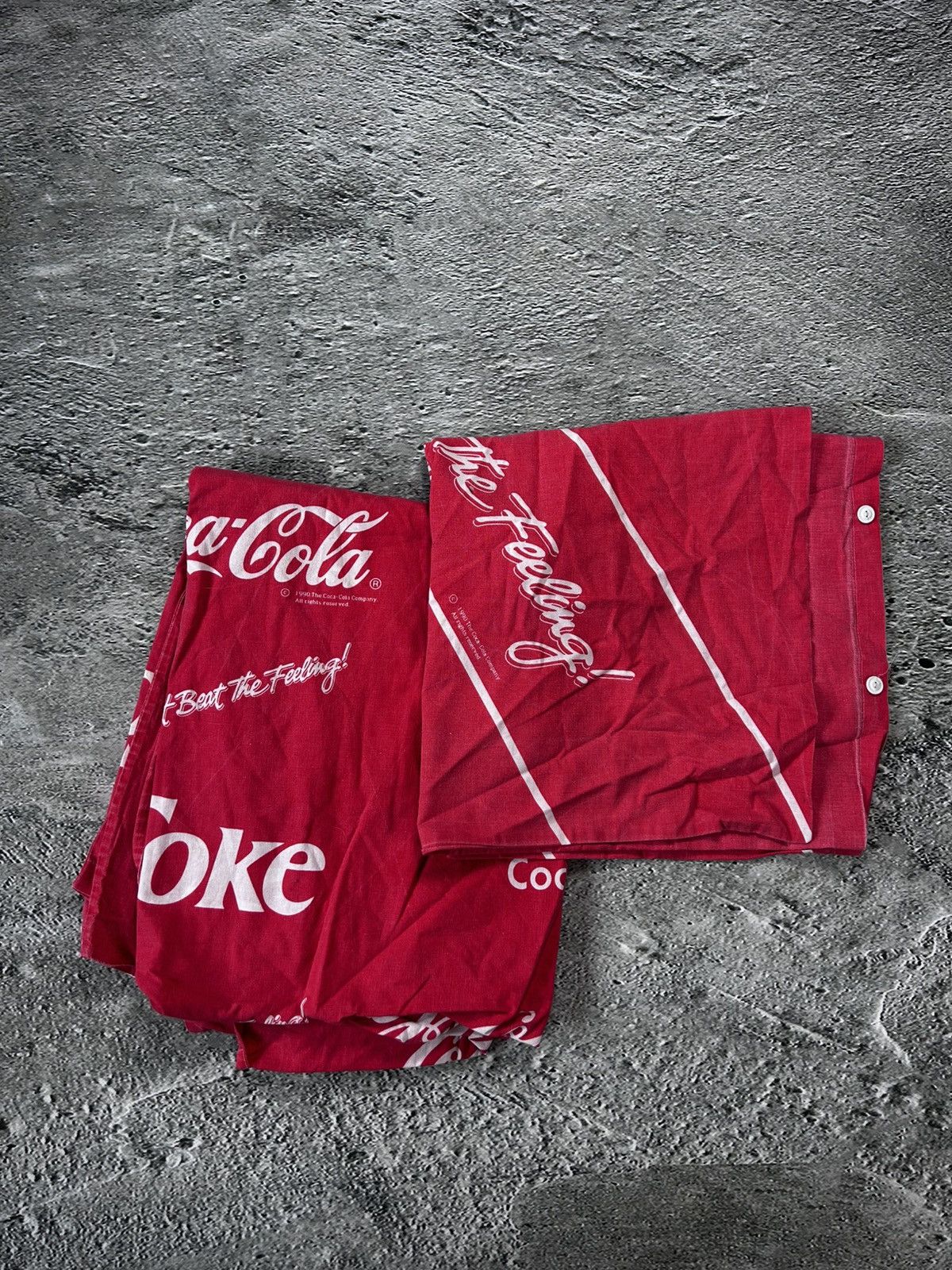 Coca Cola × Vintage Coca Cola vintage sheets 90s berdom red fullprint Size ONE SIZE - 1 Thumbnail